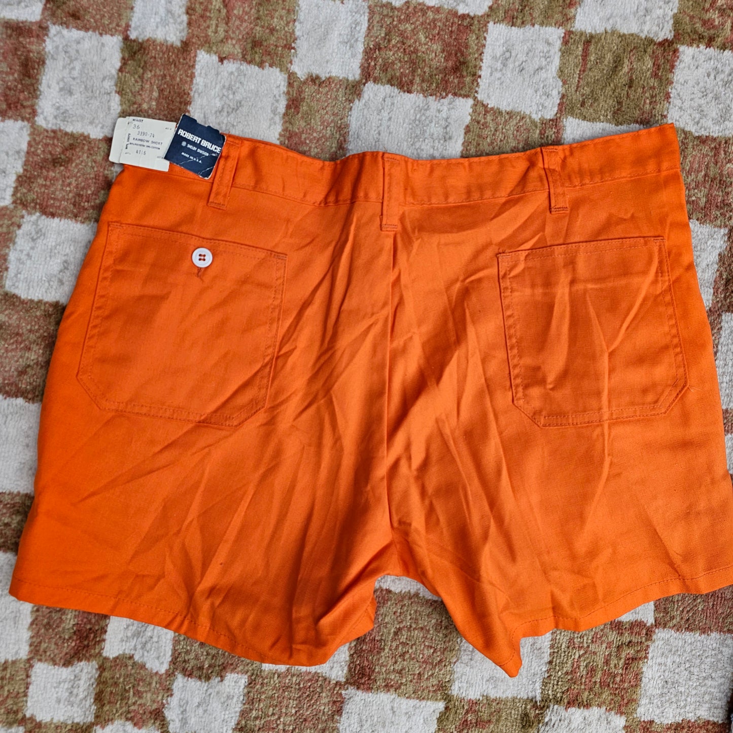 70s Deadstock Orange Shorts (36" Waist)
