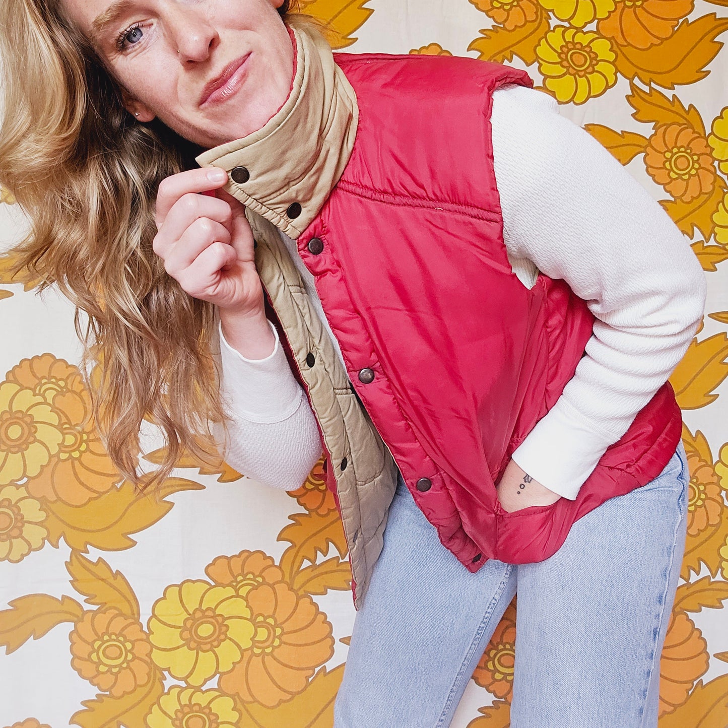 70s/80s Vintage Reversible Vest!