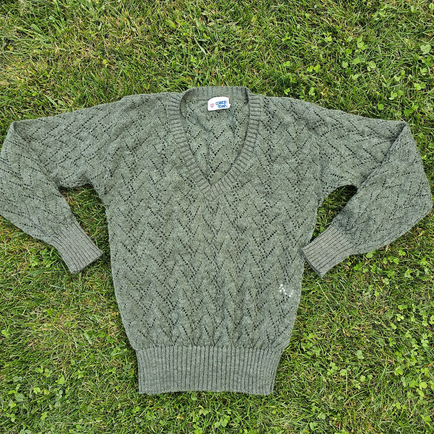 60s/70s Green Lacey Sweater