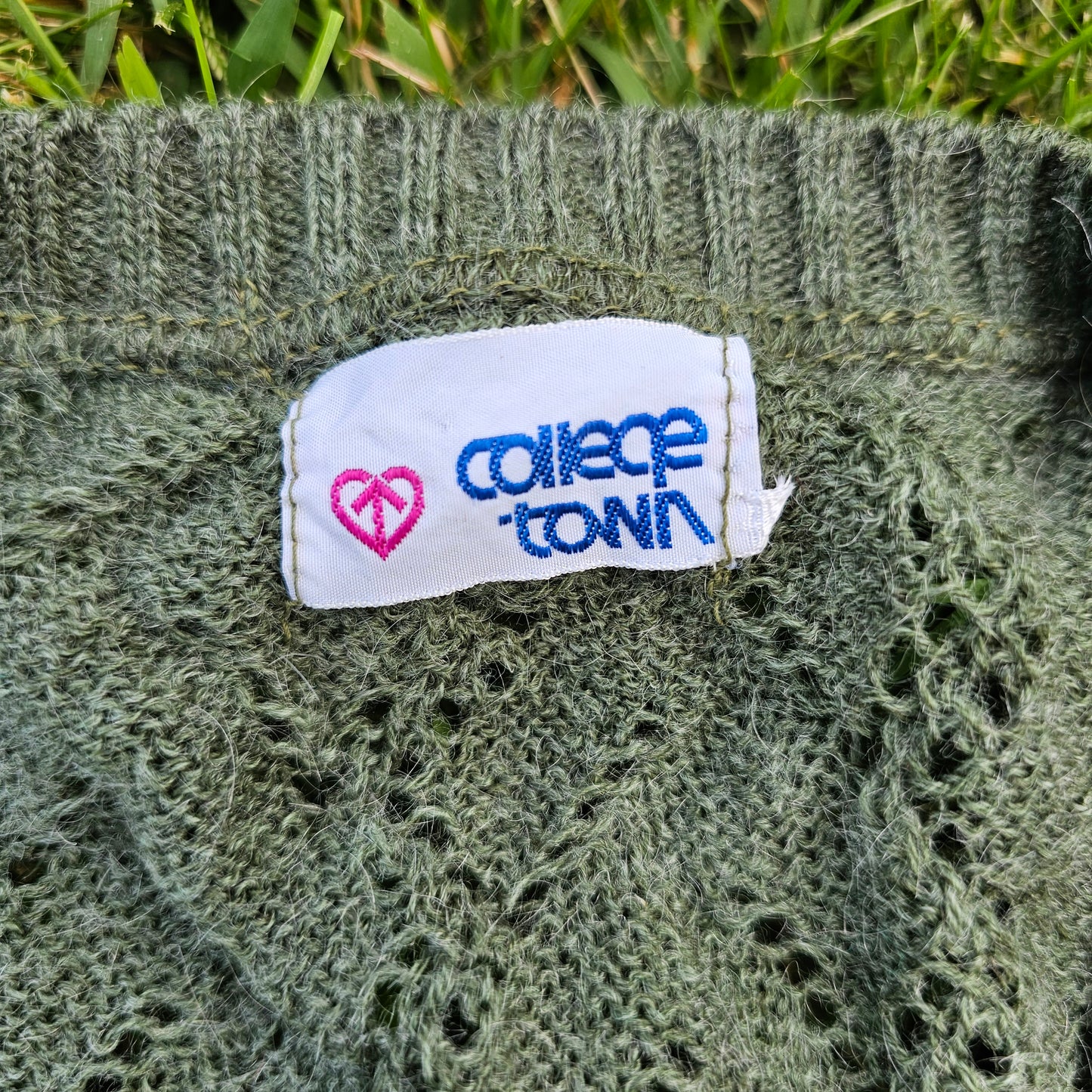 60s/70s Green Lacey Sweater