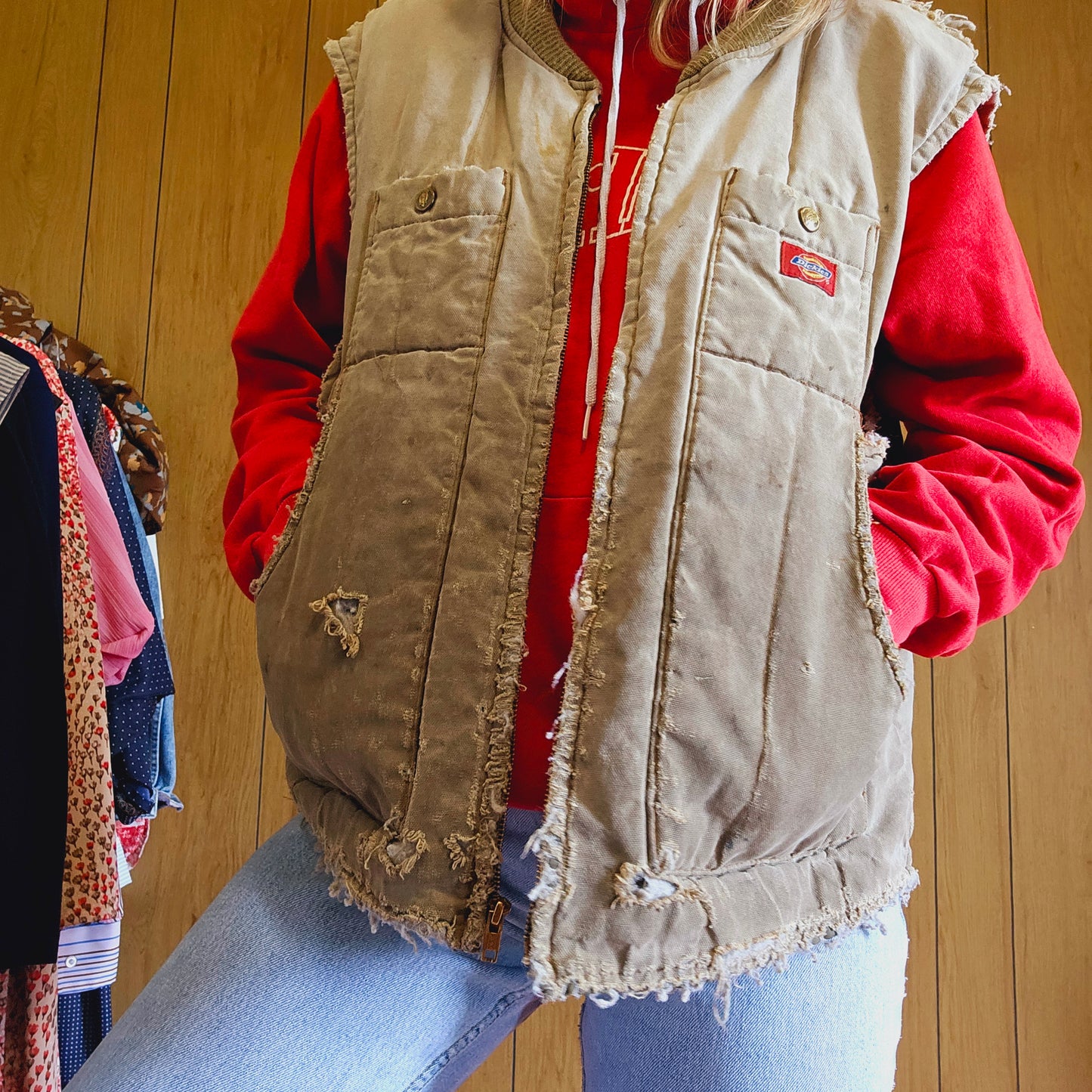 Y2K Super Thrashed Dickies Vest (XL)
