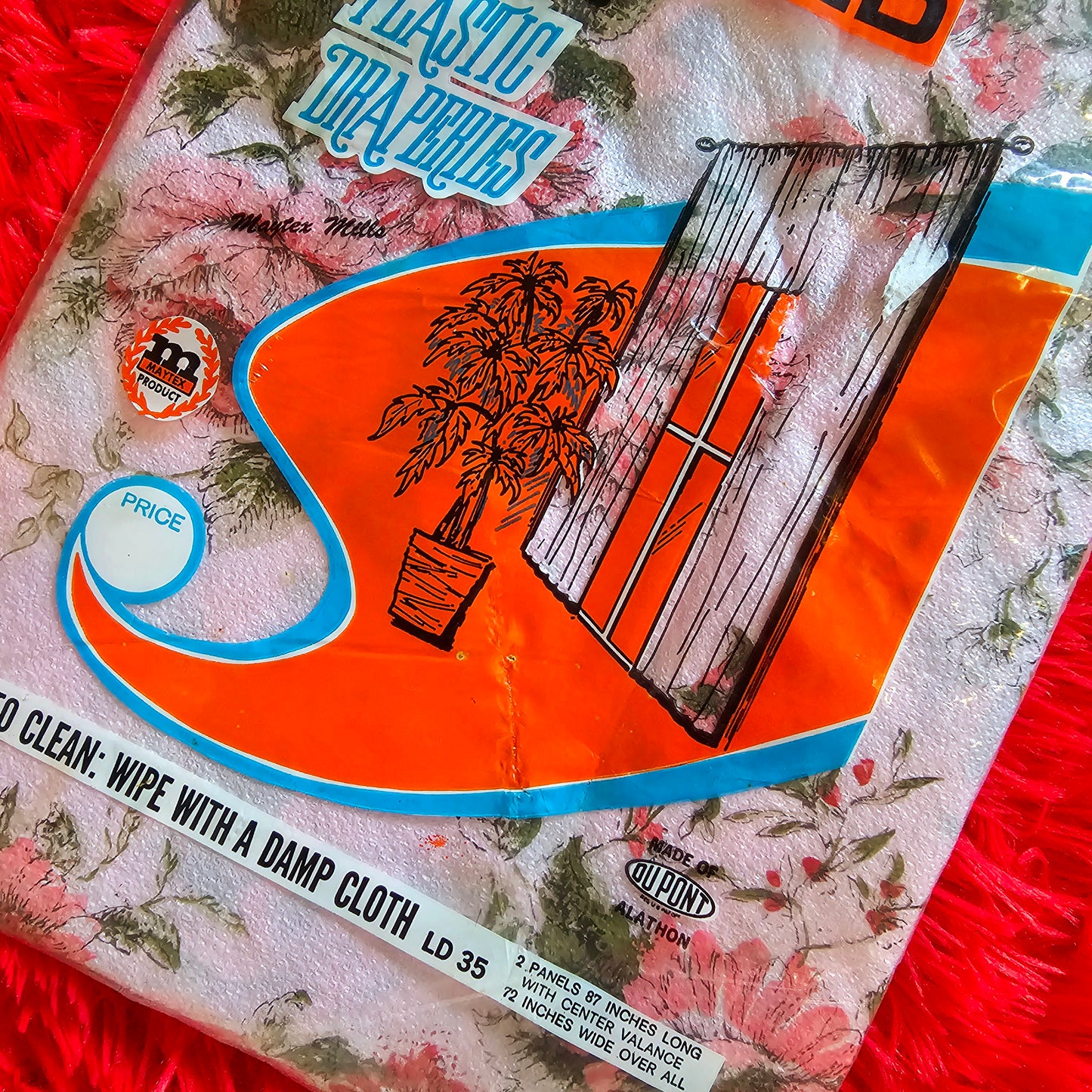 60s/70s 3-Piece Plastic Curtain Set