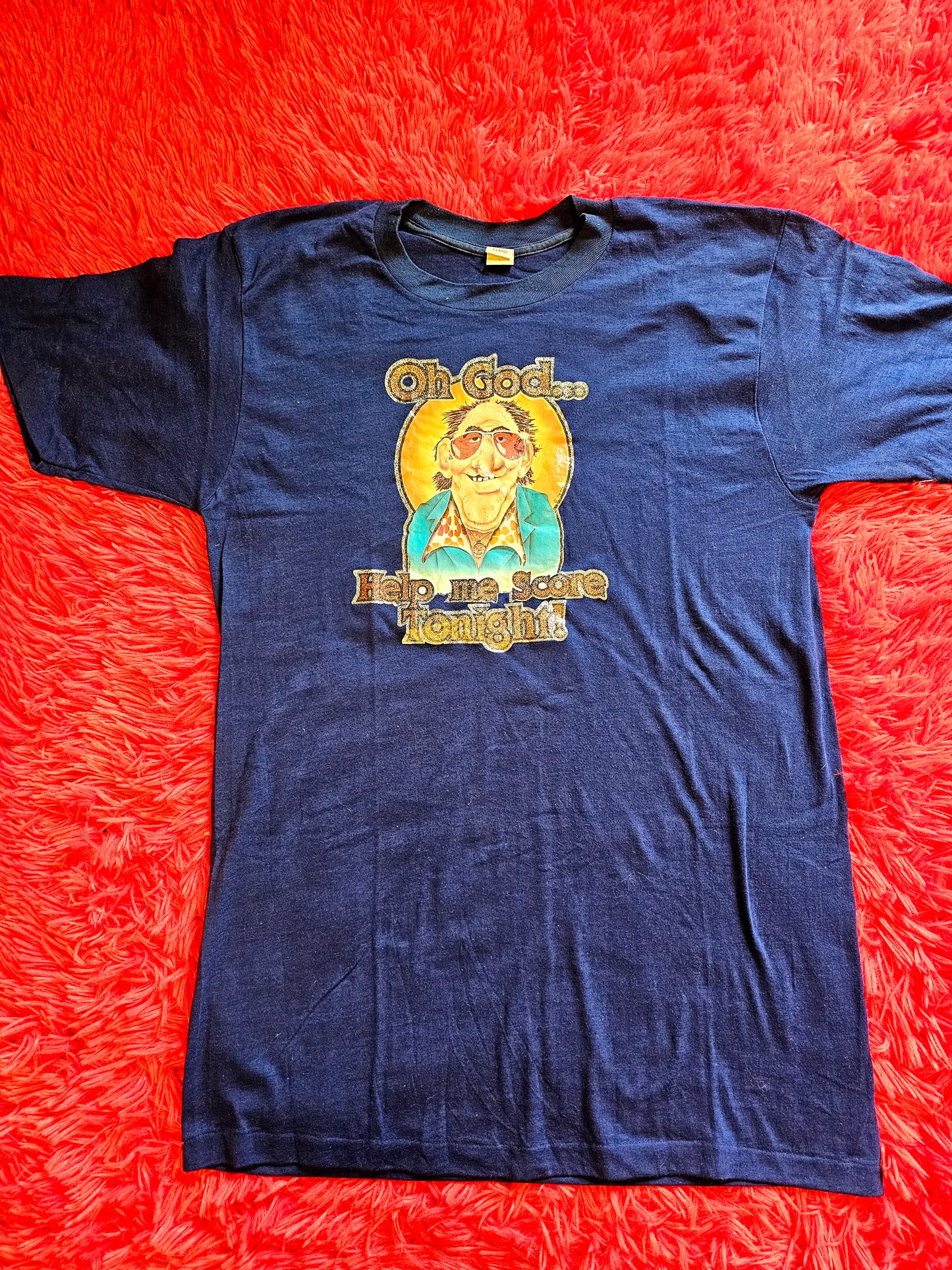 1979 "Oh God Help Me Score Tonight" Novelty Tee (L/XL)