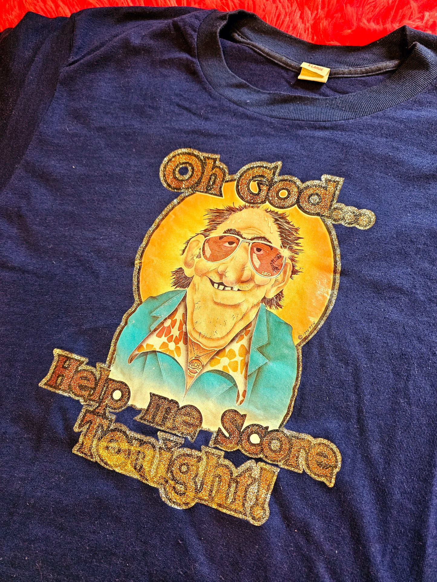 1979 "Oh God Help Me Score Tonight" Novelty Tee (L/XL)