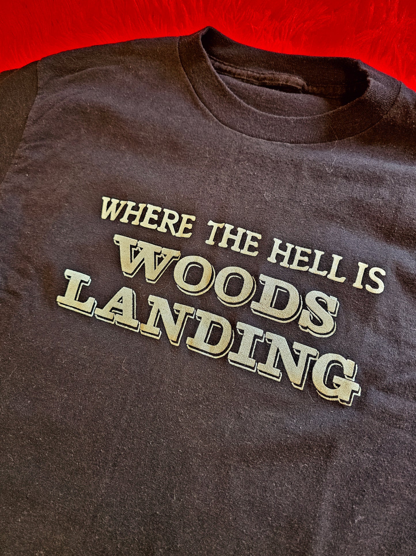 80s "Where The Hell Is Woods Landing" Tee (M)