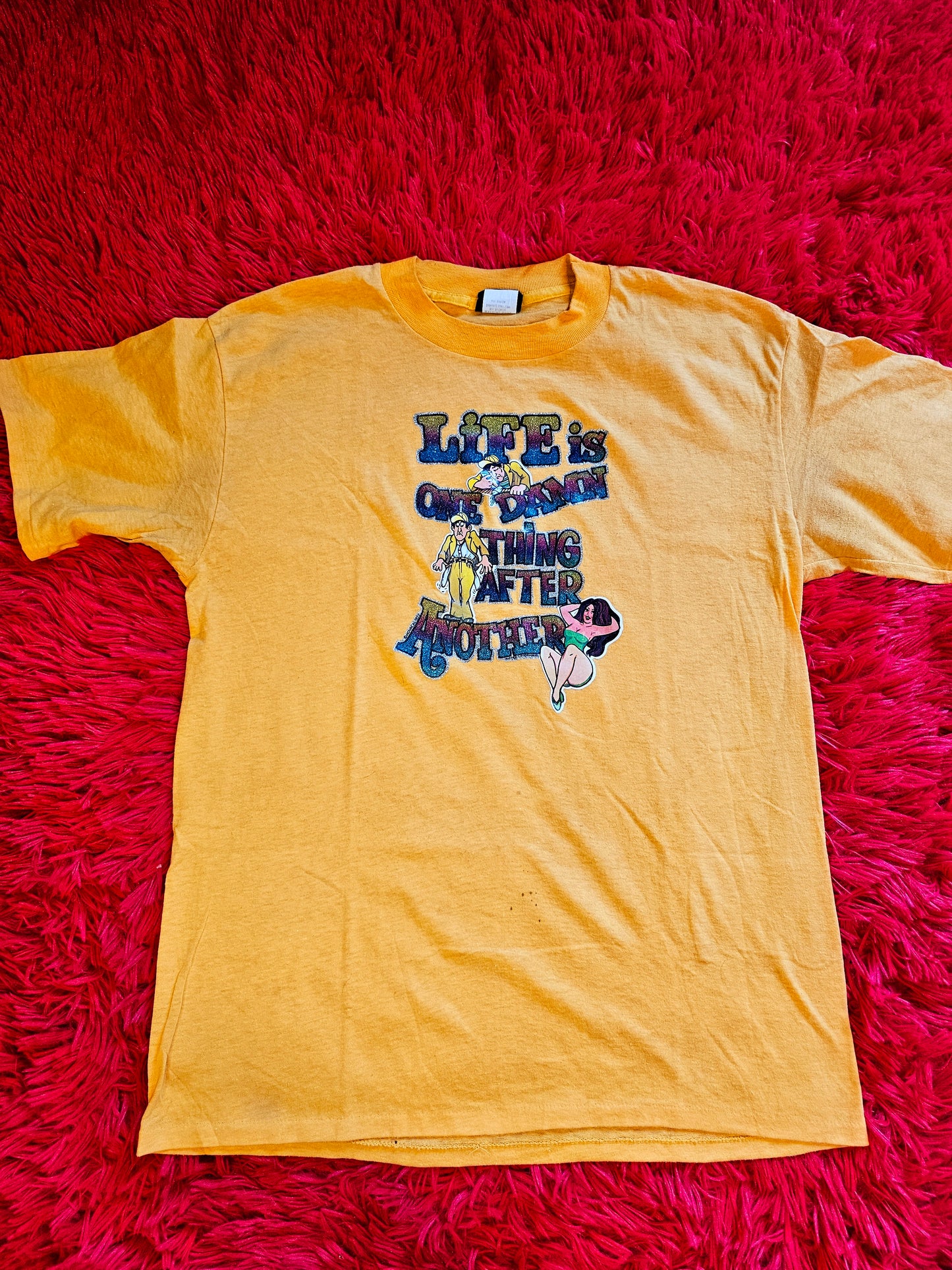 70s/80s "Life Is One Damn Thing After Another" Tee (L)