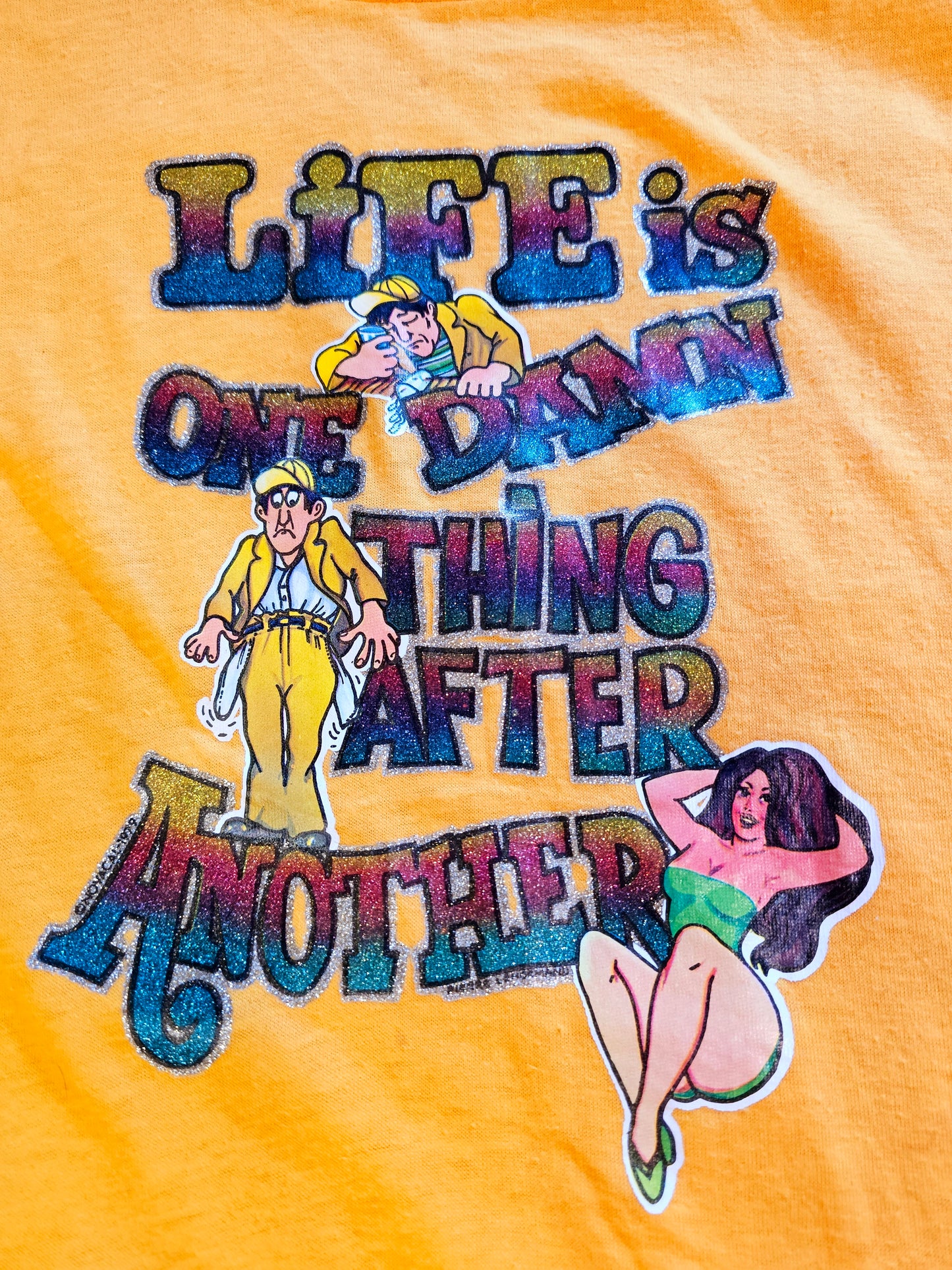 70s/80s "Life Is One Damn Thing After Another" Tee (L)