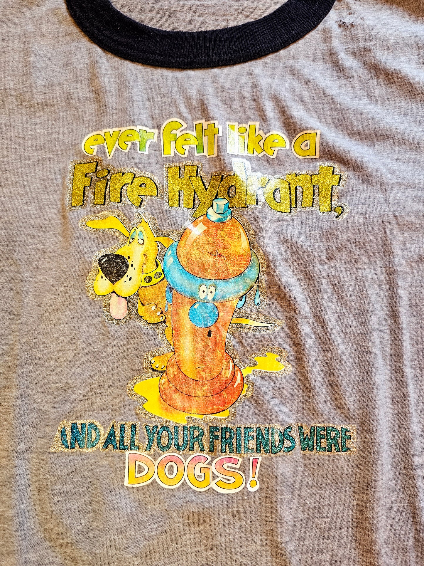 70s/80s "Ever Felt Like A Fire Hydrant, And All Your Friends Were Dogs" Tee (S/M)