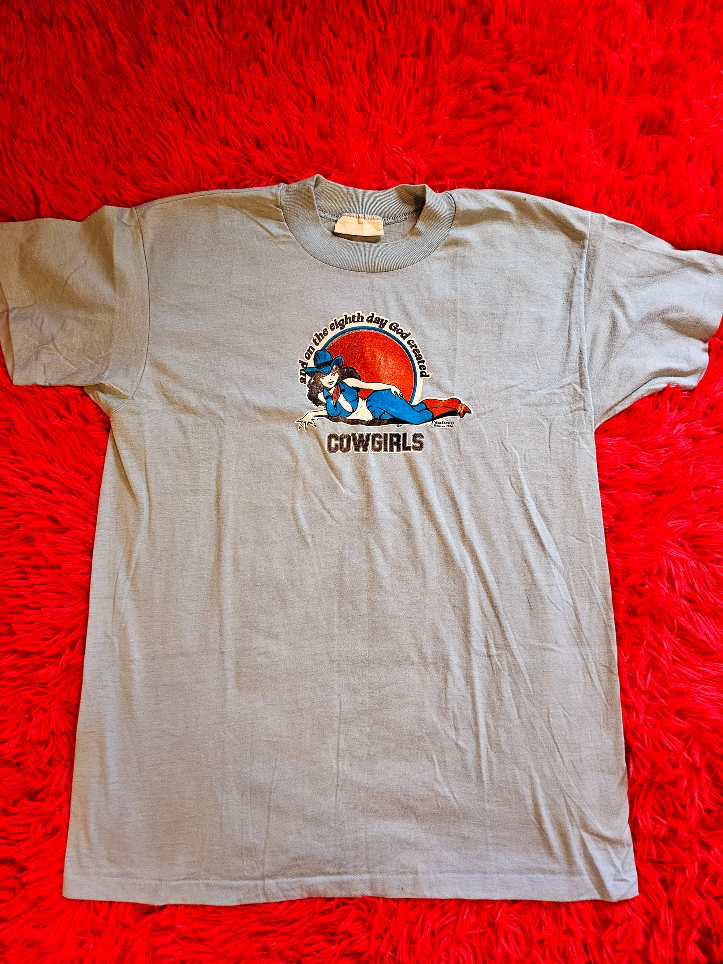 1980 "And On The Eight Day God Created Cowgirls" Tee (M/L)