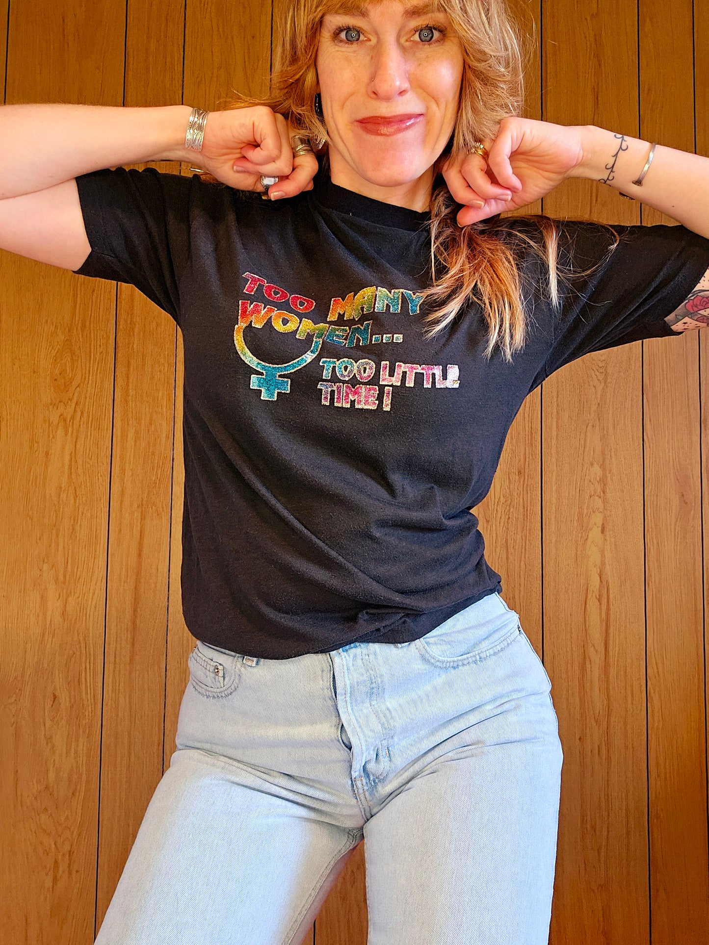 70s/80s "Too Many Women Too Little Time" Tee (M/L)