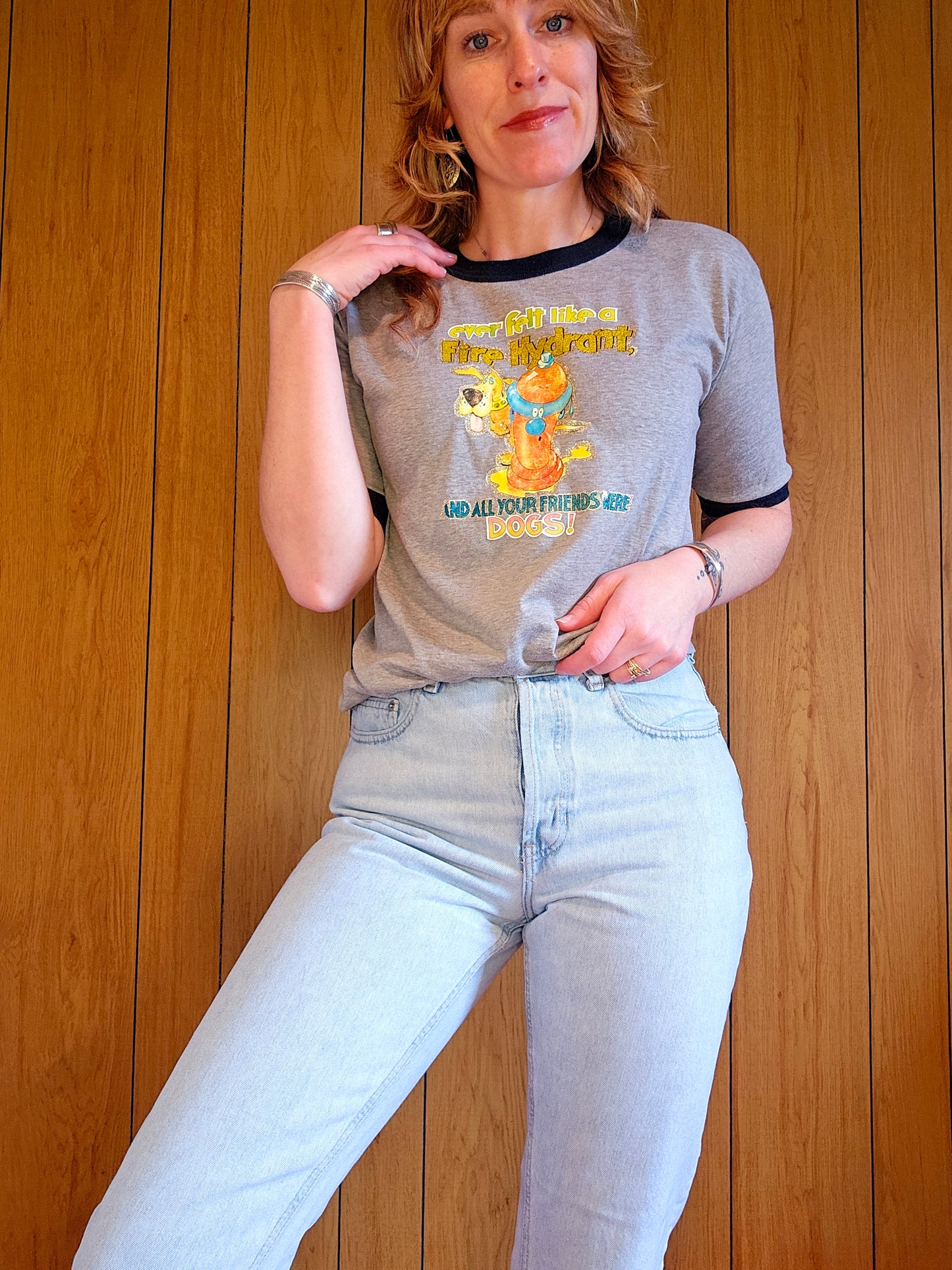 70s/80s "Ever Felt Like A Fire Hydrant, And All Your Friends Were Dogs" Tee (S/M)
