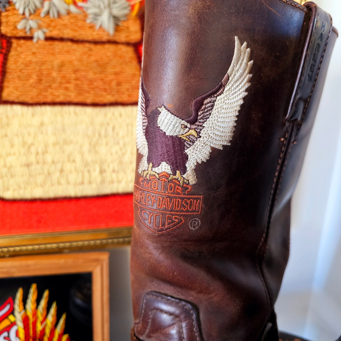 Vintage Leather Harley-D Boots