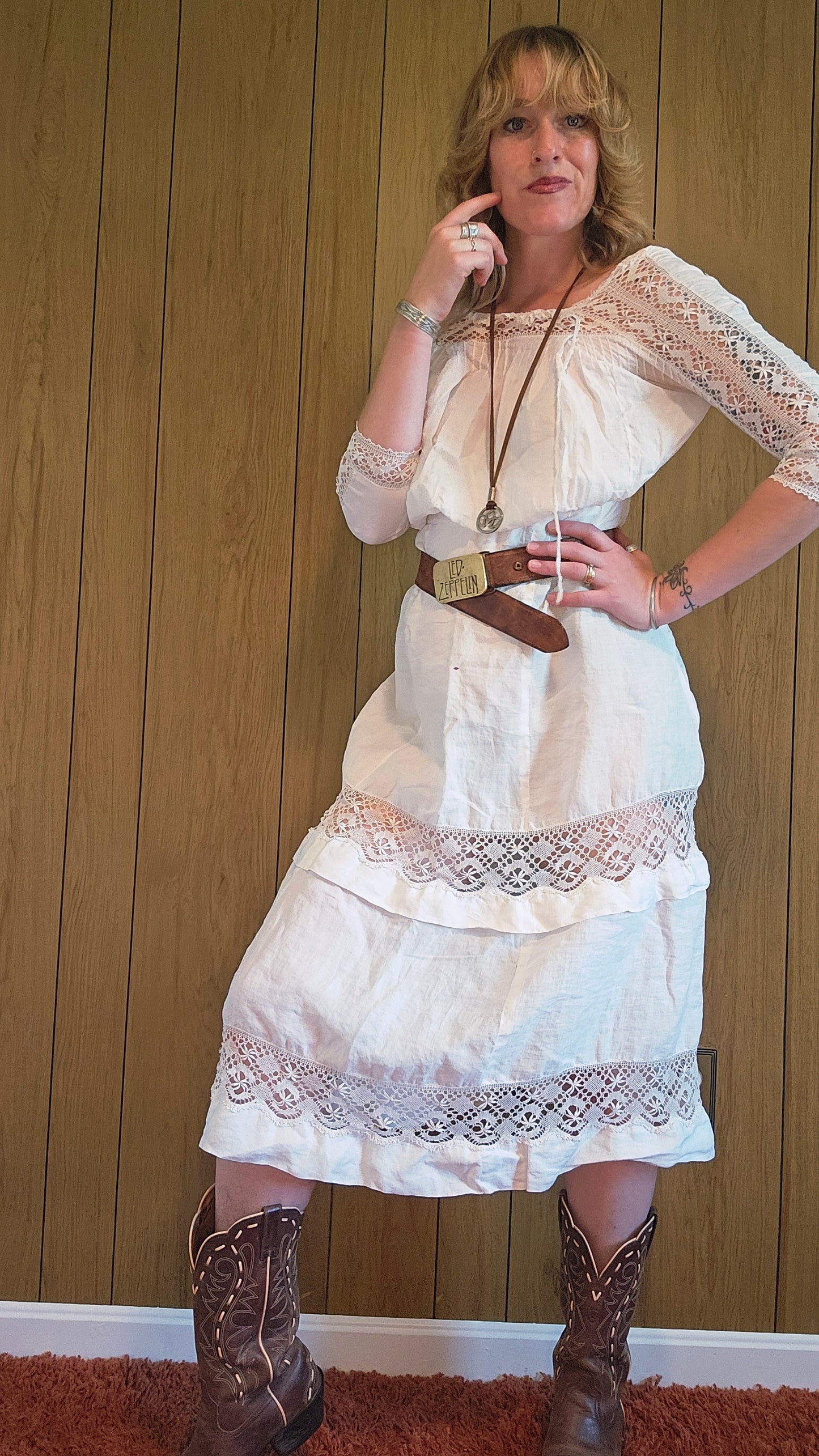 50s Romantic Lingerie Dress/Frock (XS/S)
