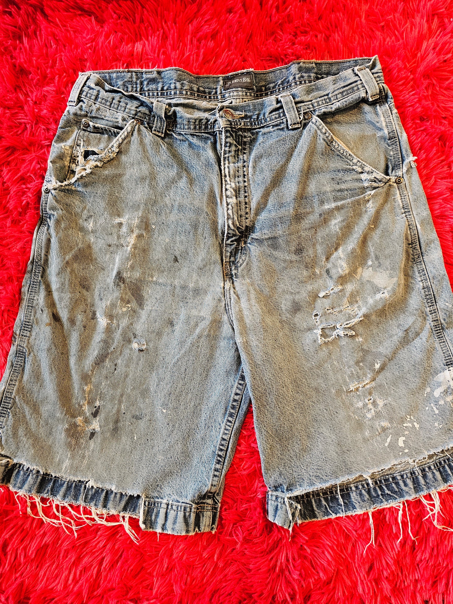 Y2K Thrashed St. John's Bay Denim Shorts (Mens 36)