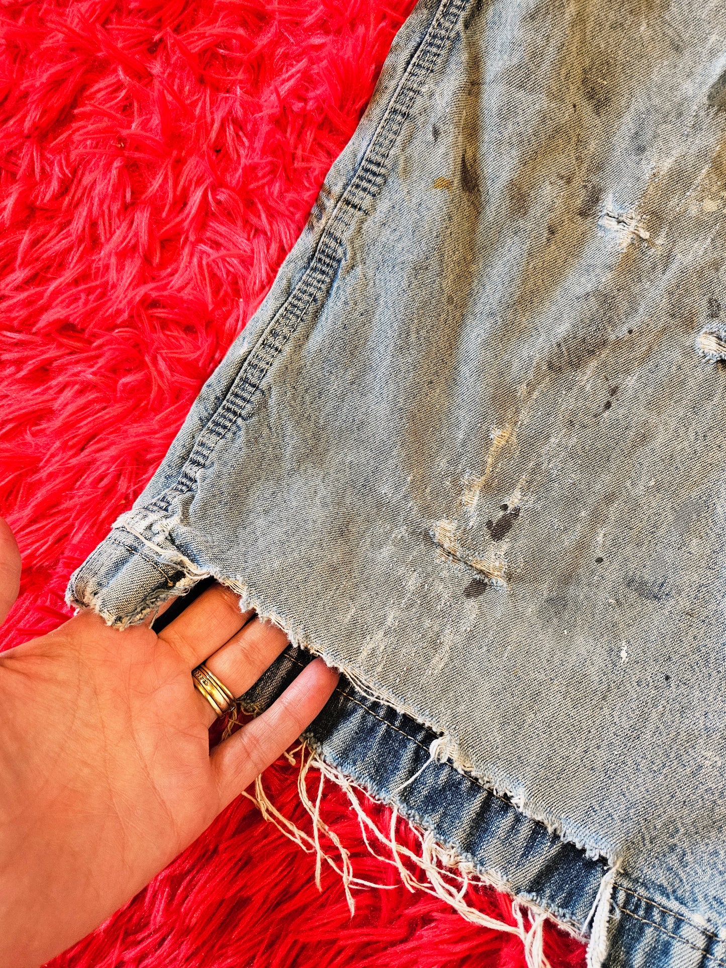 Y2K Thrashed St. John's Bay Denim Shorts (Mens 36)