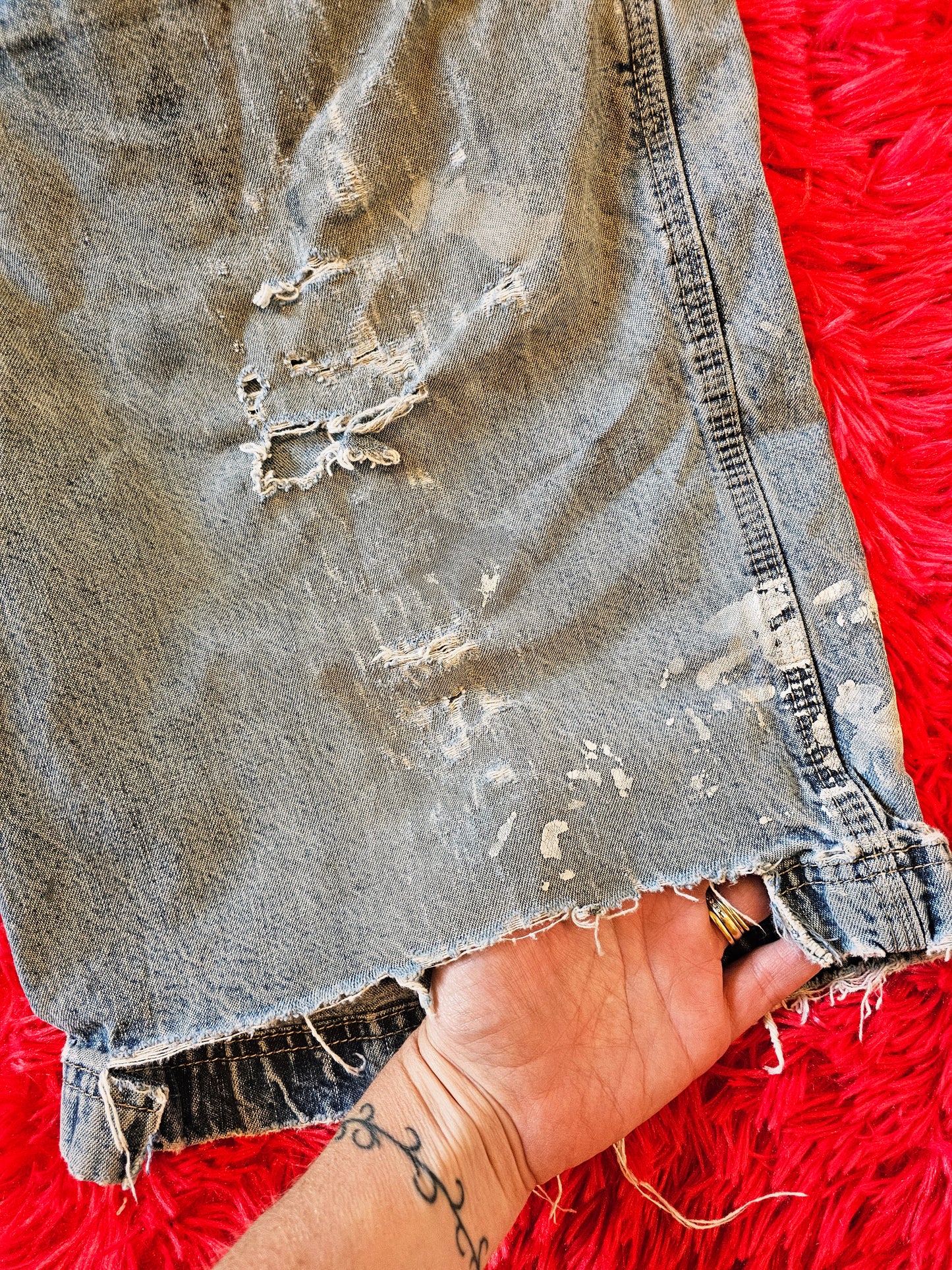 Y2K Thrashed St. John's Bay Denim Shorts (Mens 36)