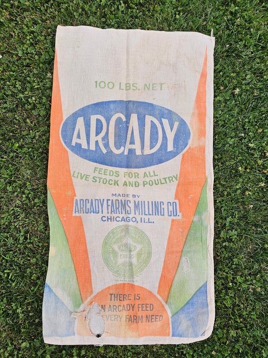 1930's Arcady Fabric Grain Feed Sack