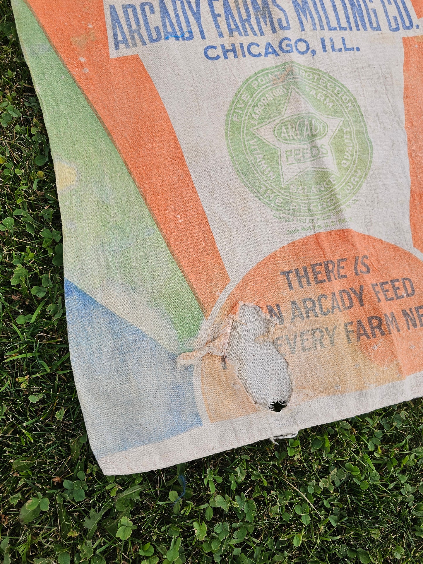 1930's Arcady Fabric Grain Feed Sack
