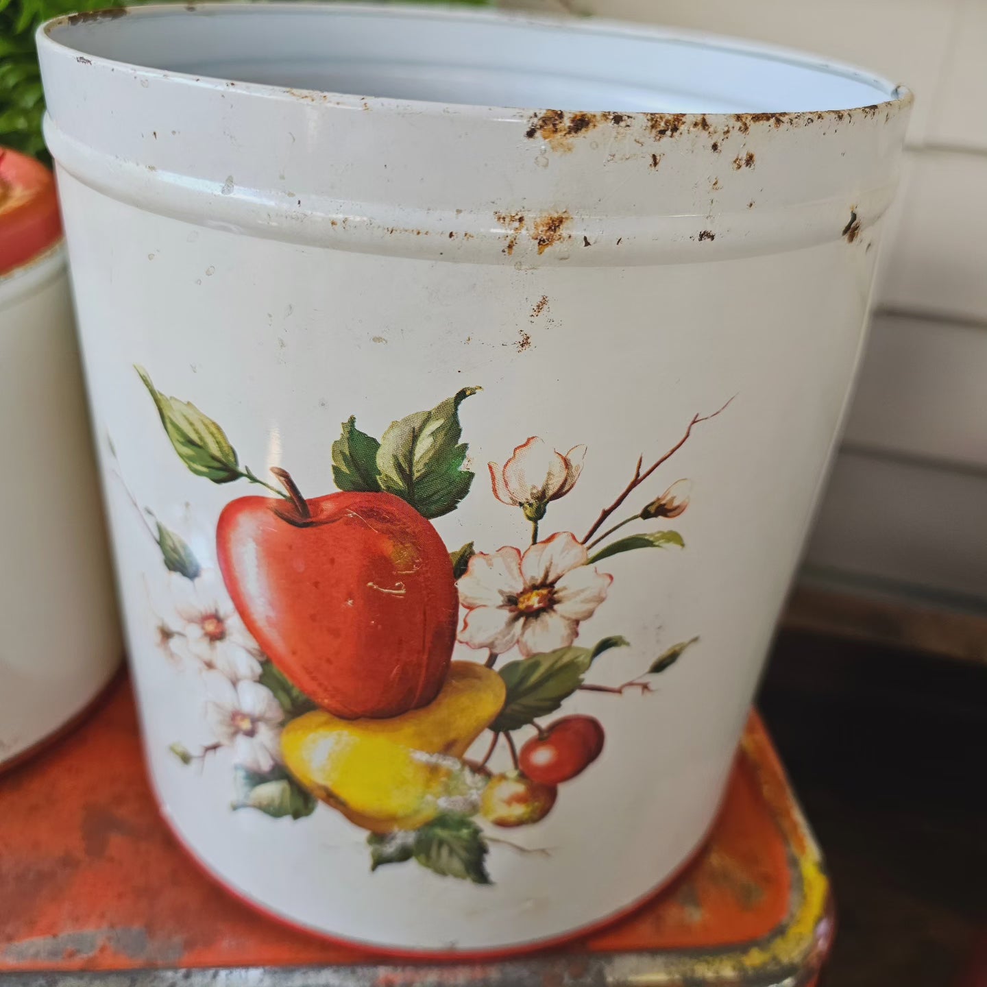 Vintage Decoware Breadbox & Canister Set