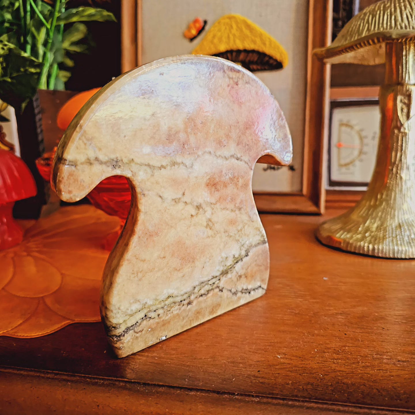 1960s Alabaster Marble Mushroom