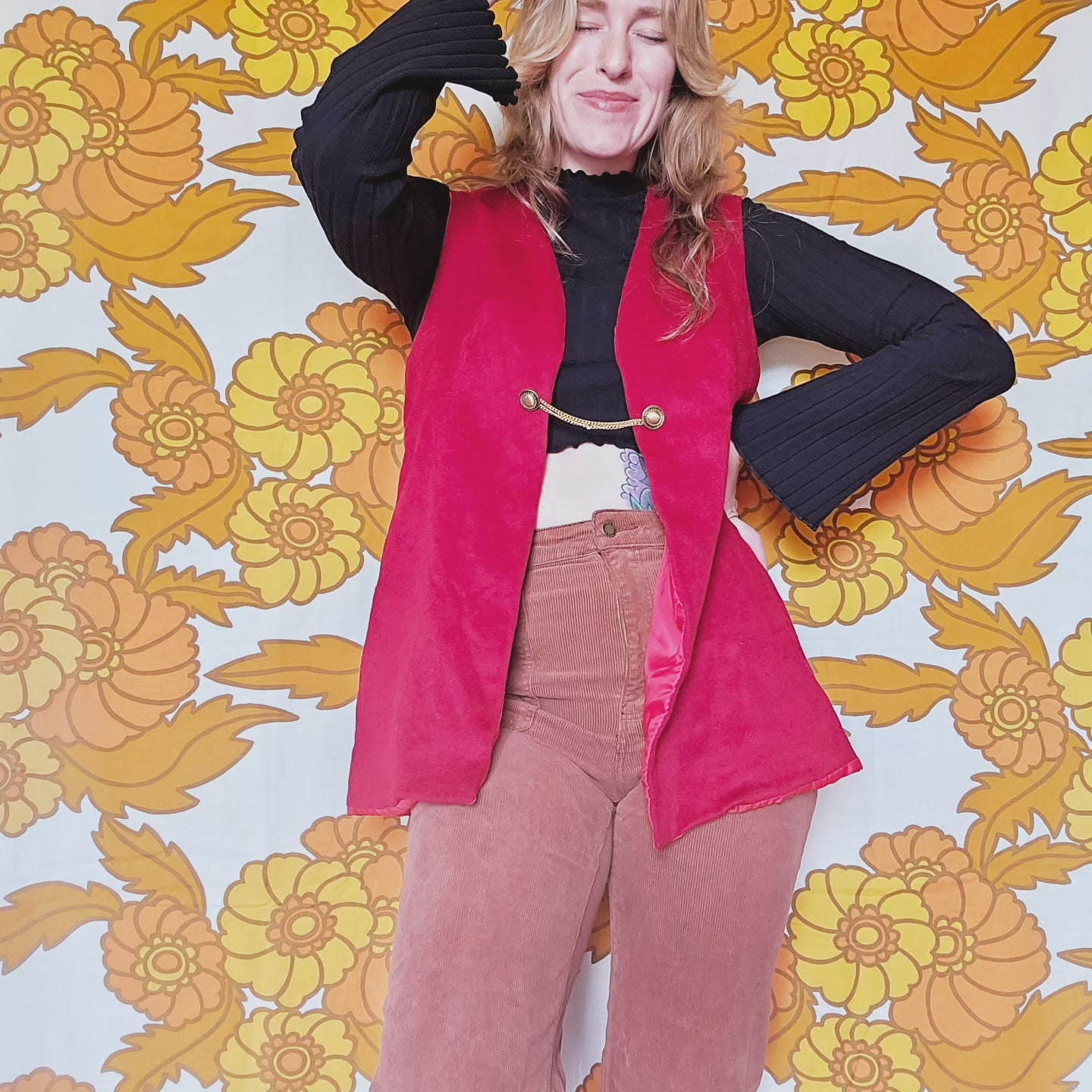 70s Red & Brass Vest