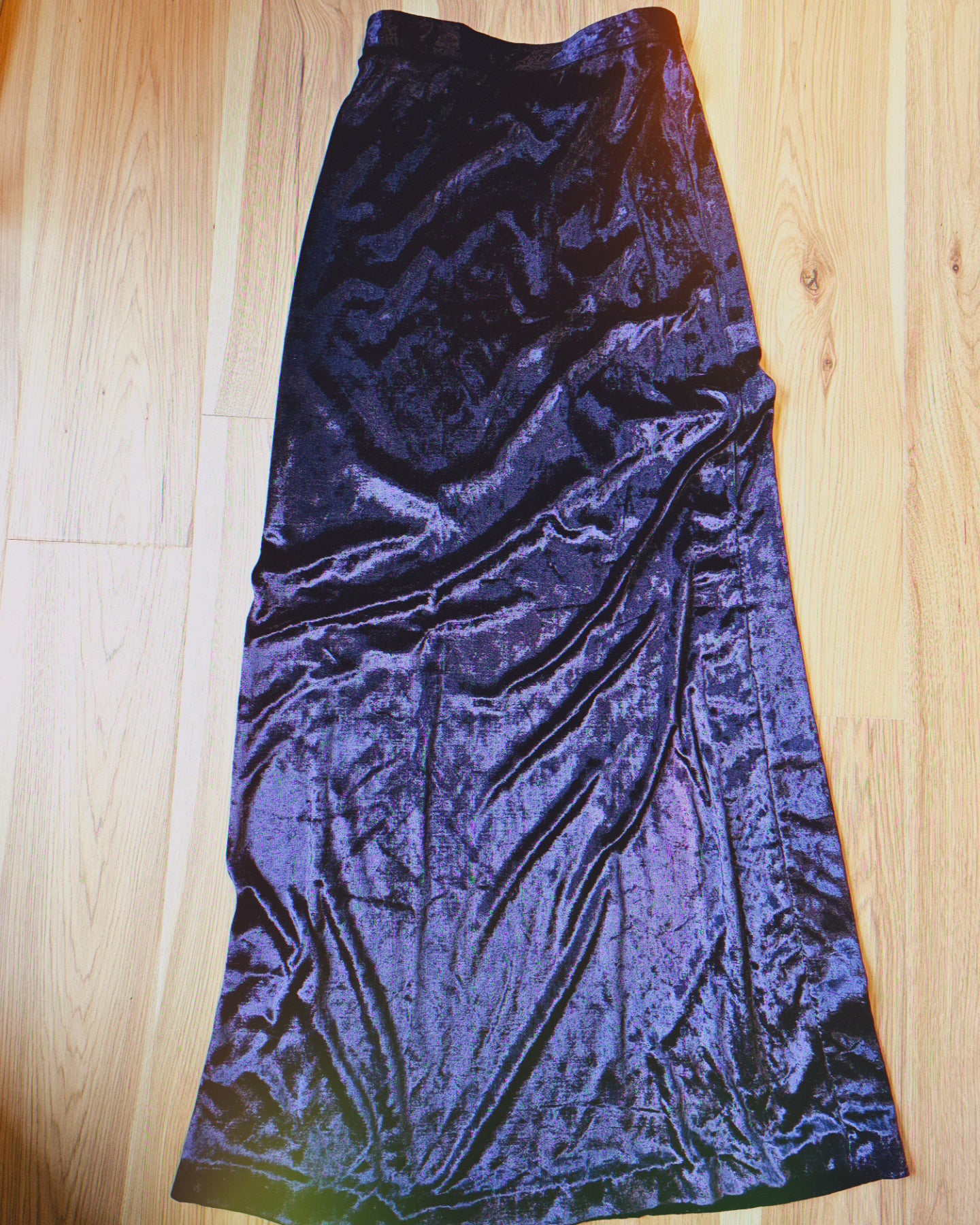 70s Dark Plum Velvet Skirt (XS/S)
