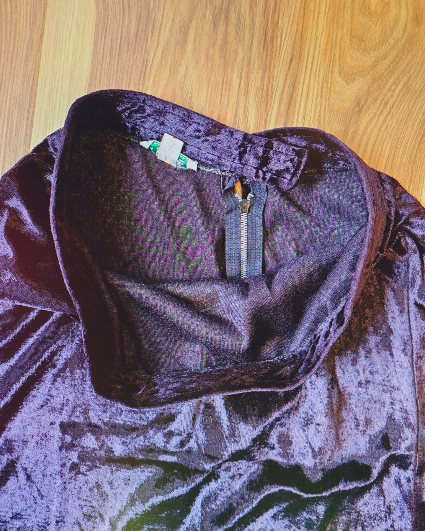 70s Dark Plum Velvet Skirt (XS/S)