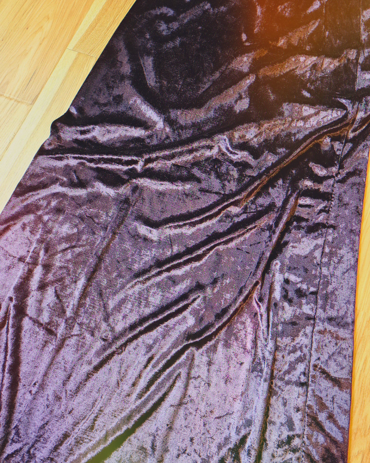 70s Dark Plum Velvet Skirt (XS/S)