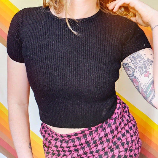 90s Talbotts Cropped Wool Sweater (XS/S)