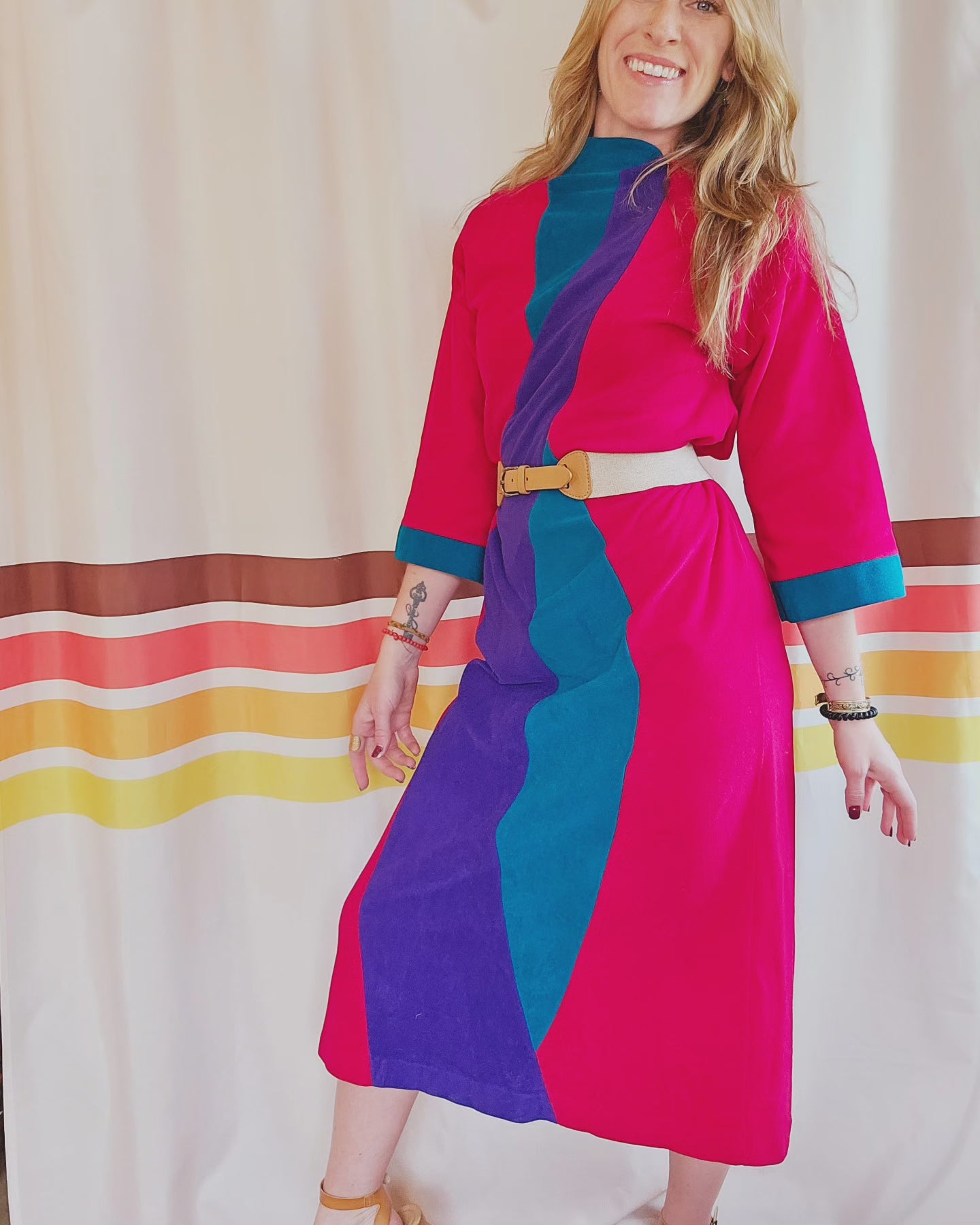 70s Vanity Fair Petites Velour Housecoat Dress