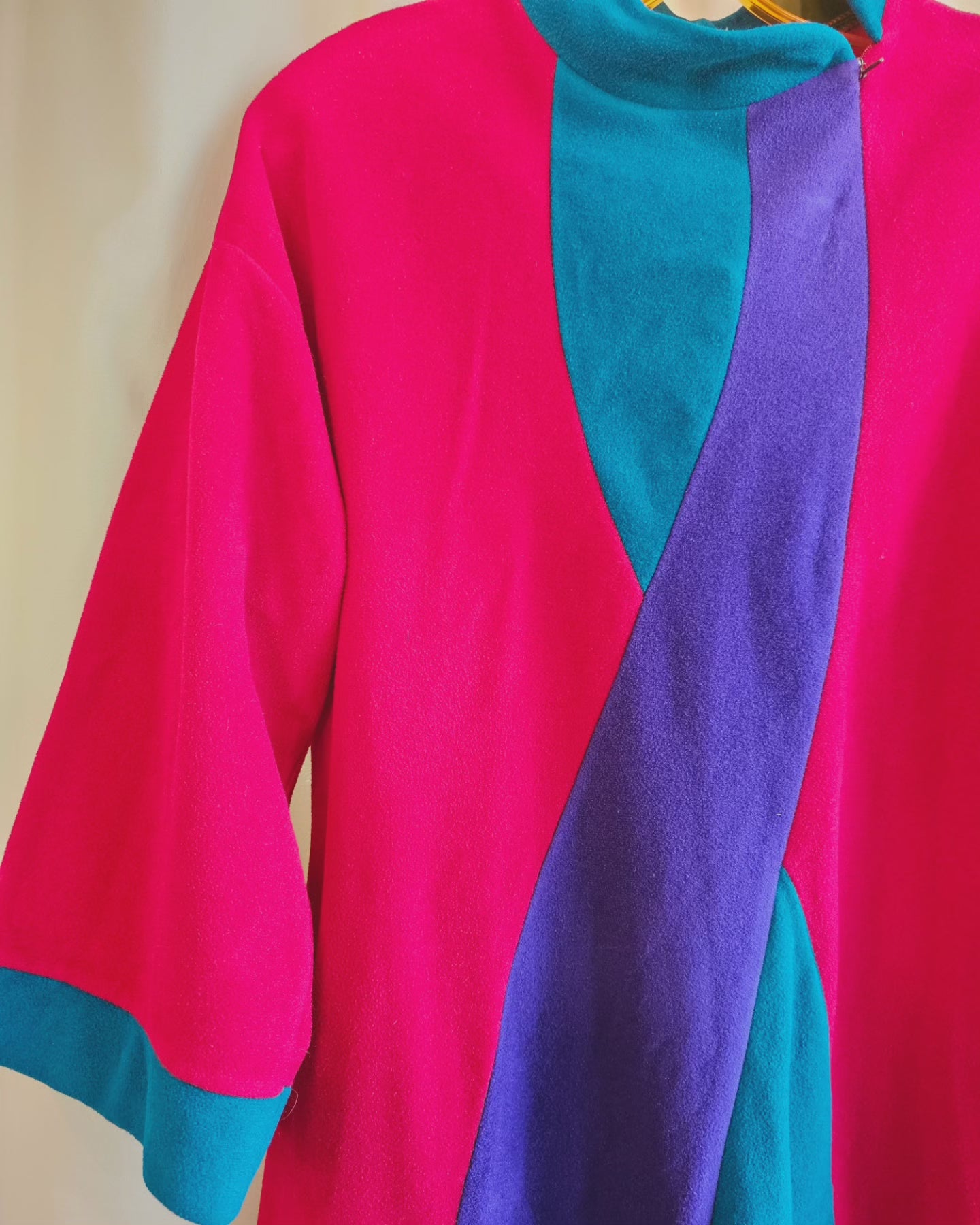70s Vanity Fair Petites Velour Housecoat Dress