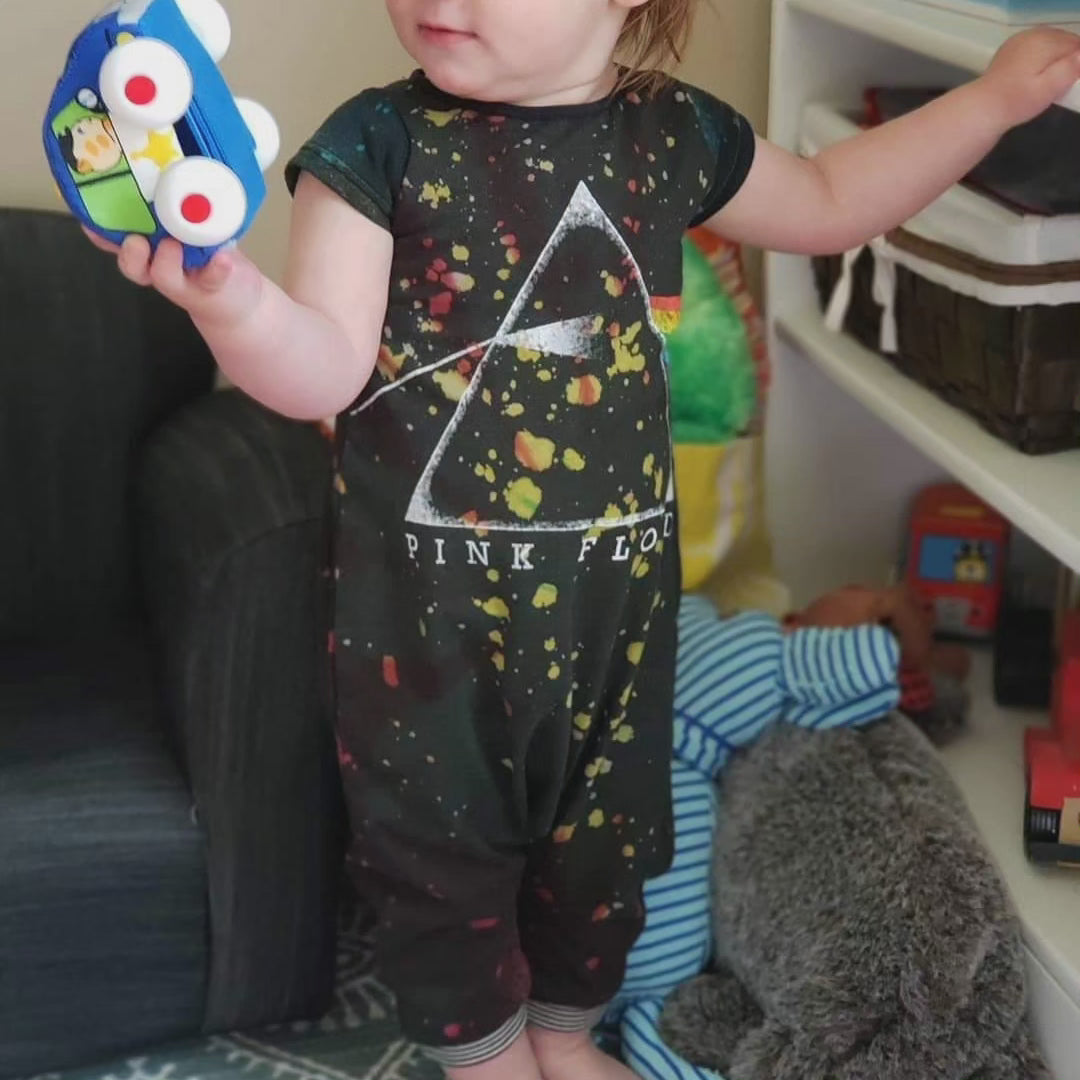 Pink Floyd Romper! Made from Adult Band Tee