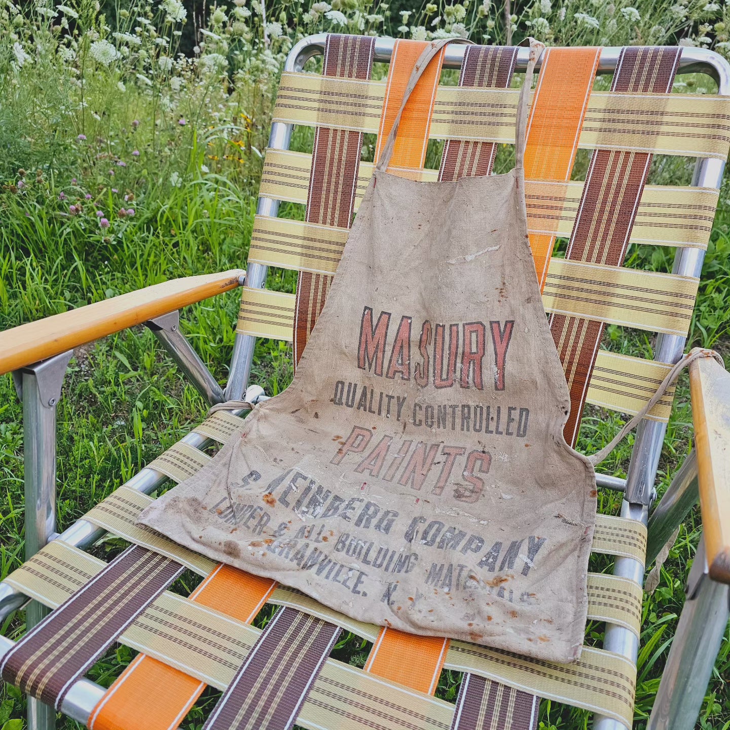 Thrashed Vintage Masury Paints Apron