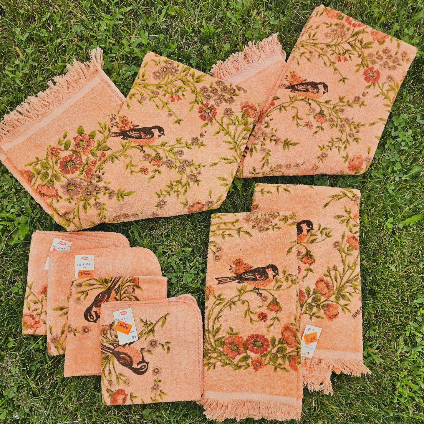 8-Piece Vintage Towel & Washcloth Set