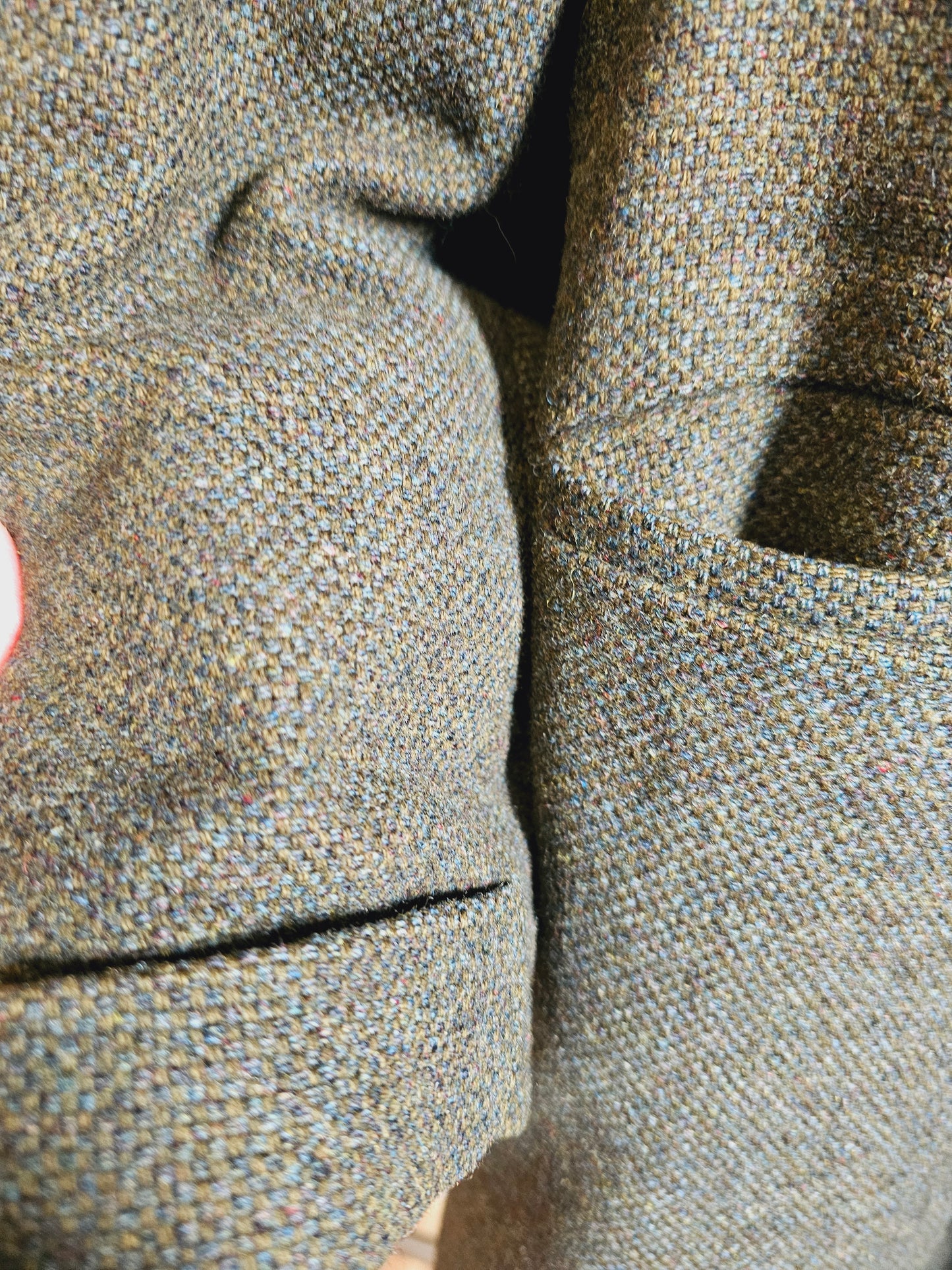 1960s Green Wool Trencher with Golden Yellow Inner (L)