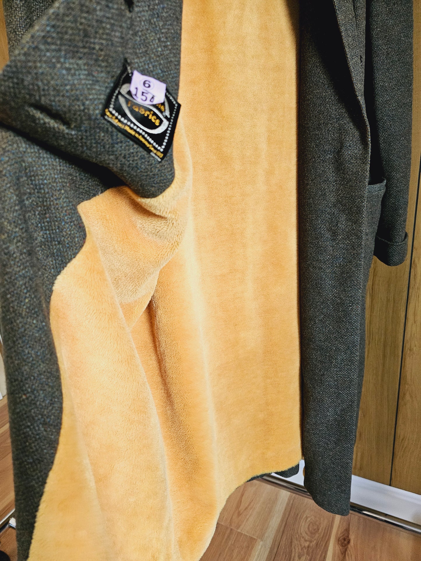 1960s Green Wool Trencher with Golden Yellow Inner (L)