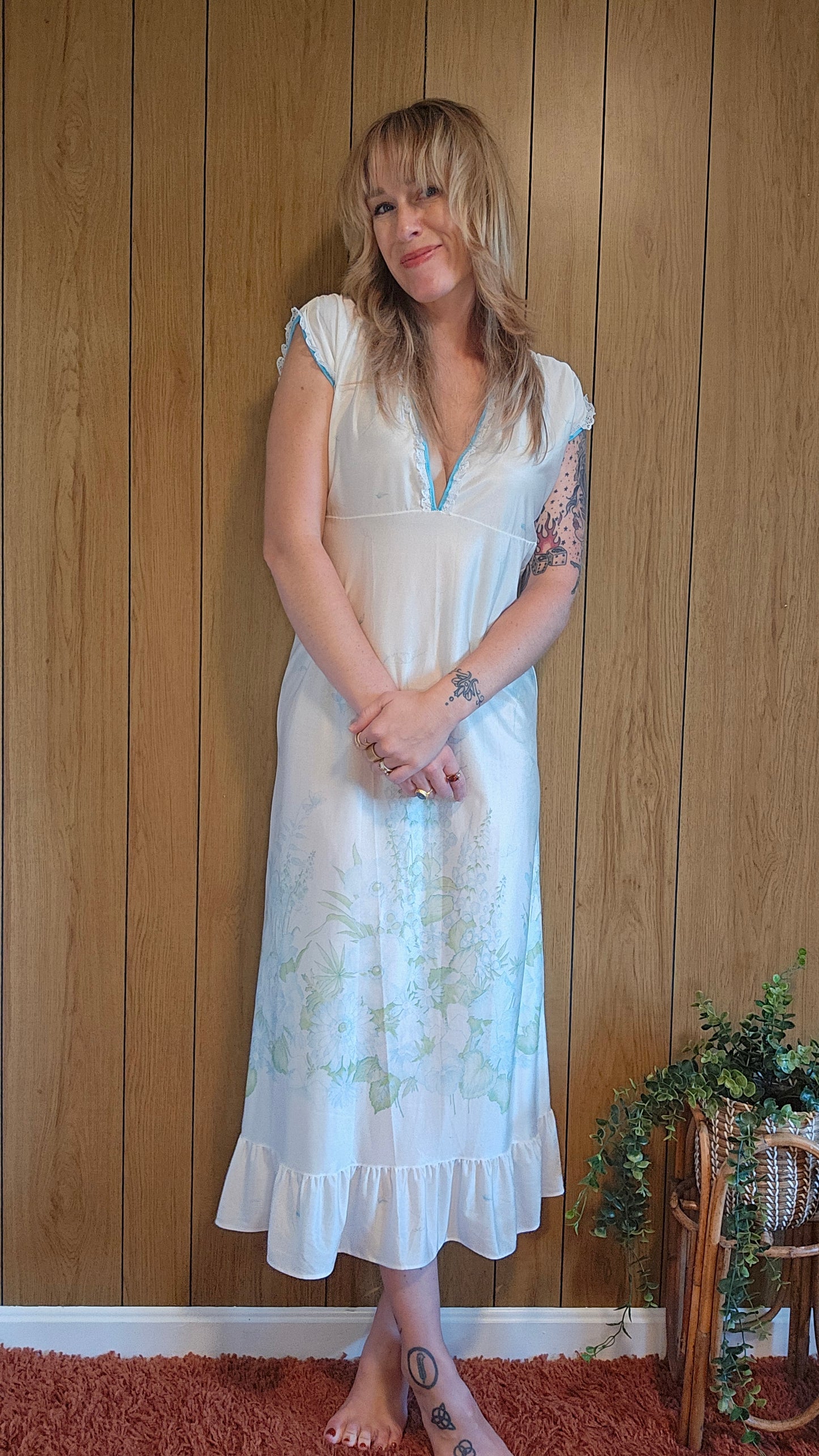 60s/70s Mistra Floral Nightgown (S/M)