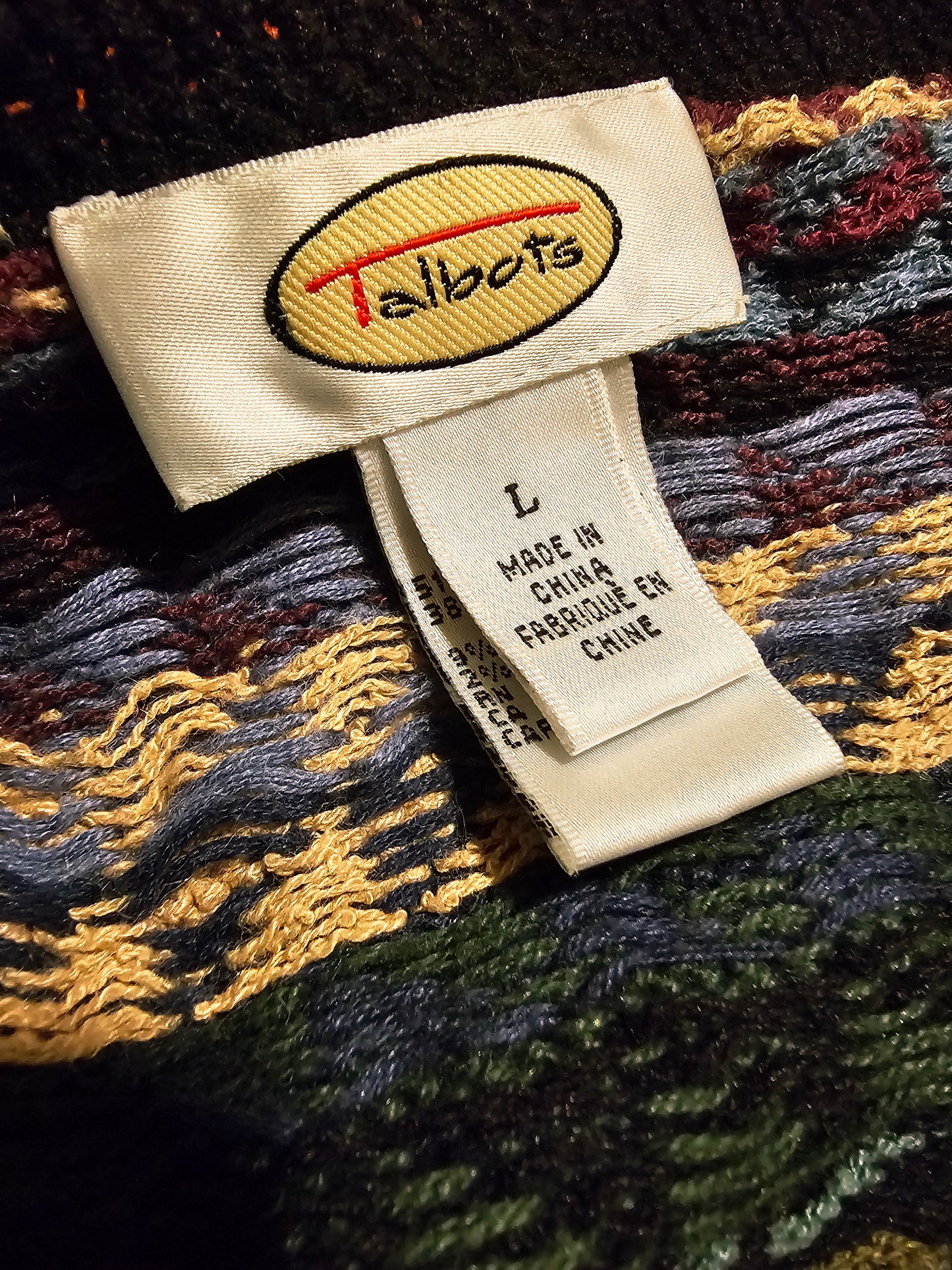 90s Slouchy Stripped Sweater (L)