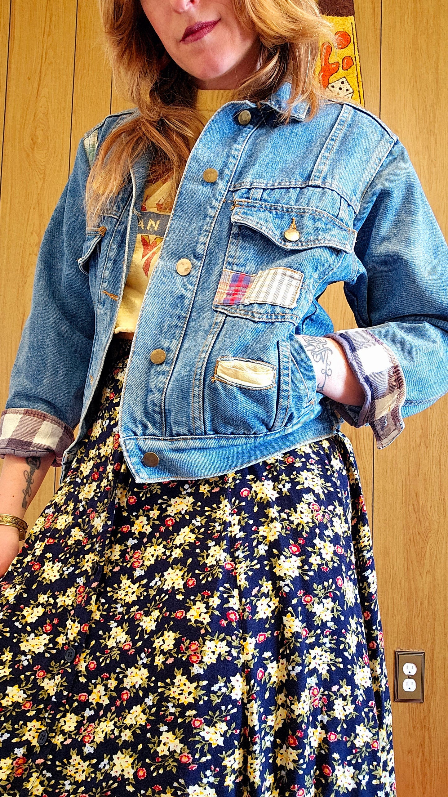 80s Brite N Sassy Jean Jacket (S/M)