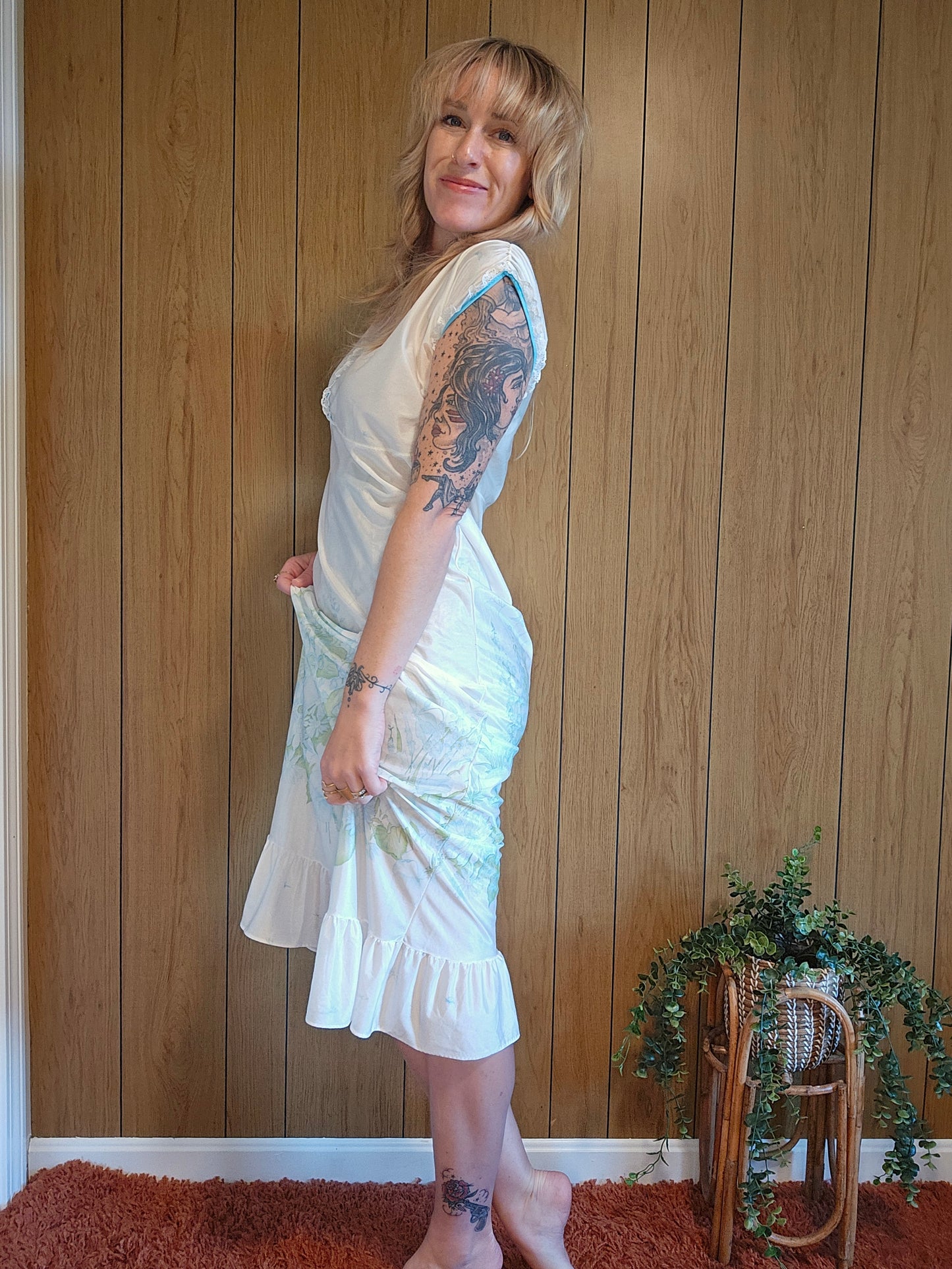 60s/70s Mistra Floral Nightgown (S/M)