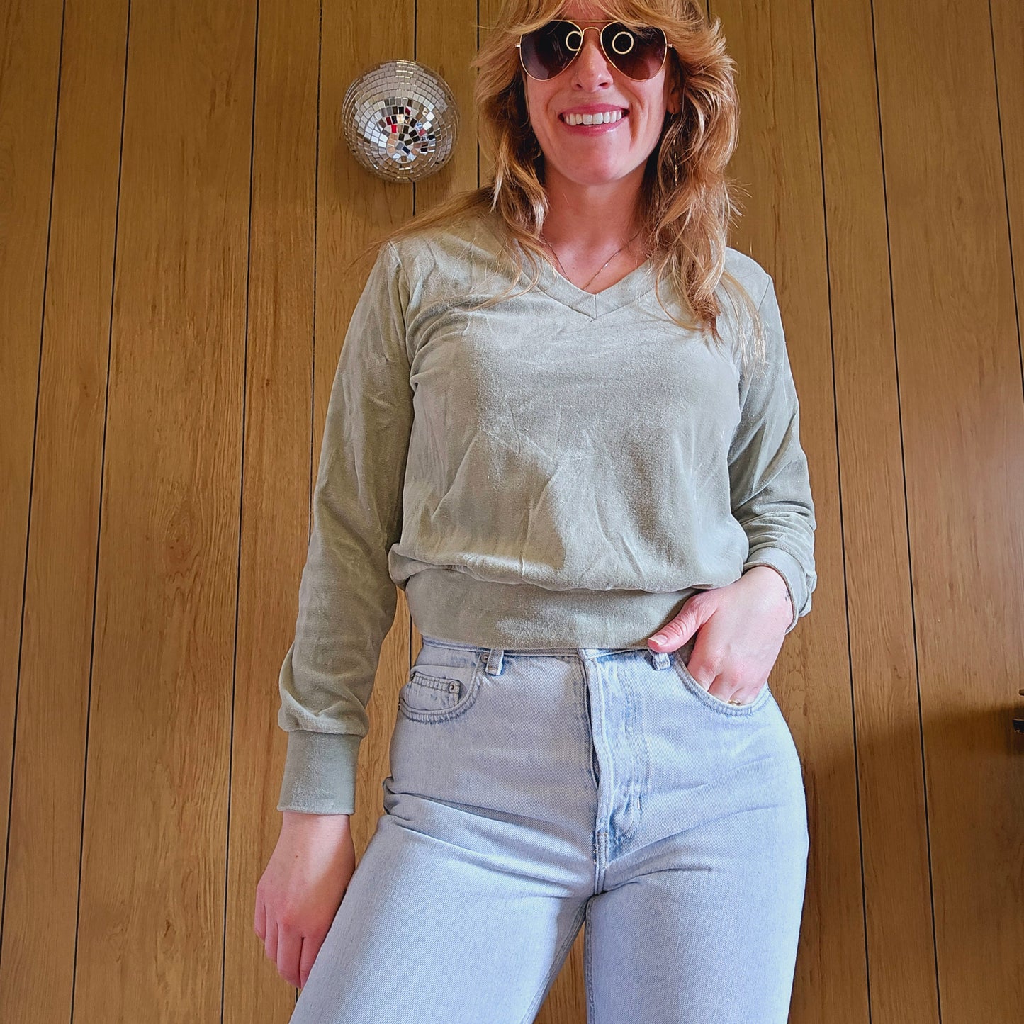 90s/Y2K Velour Top (S)