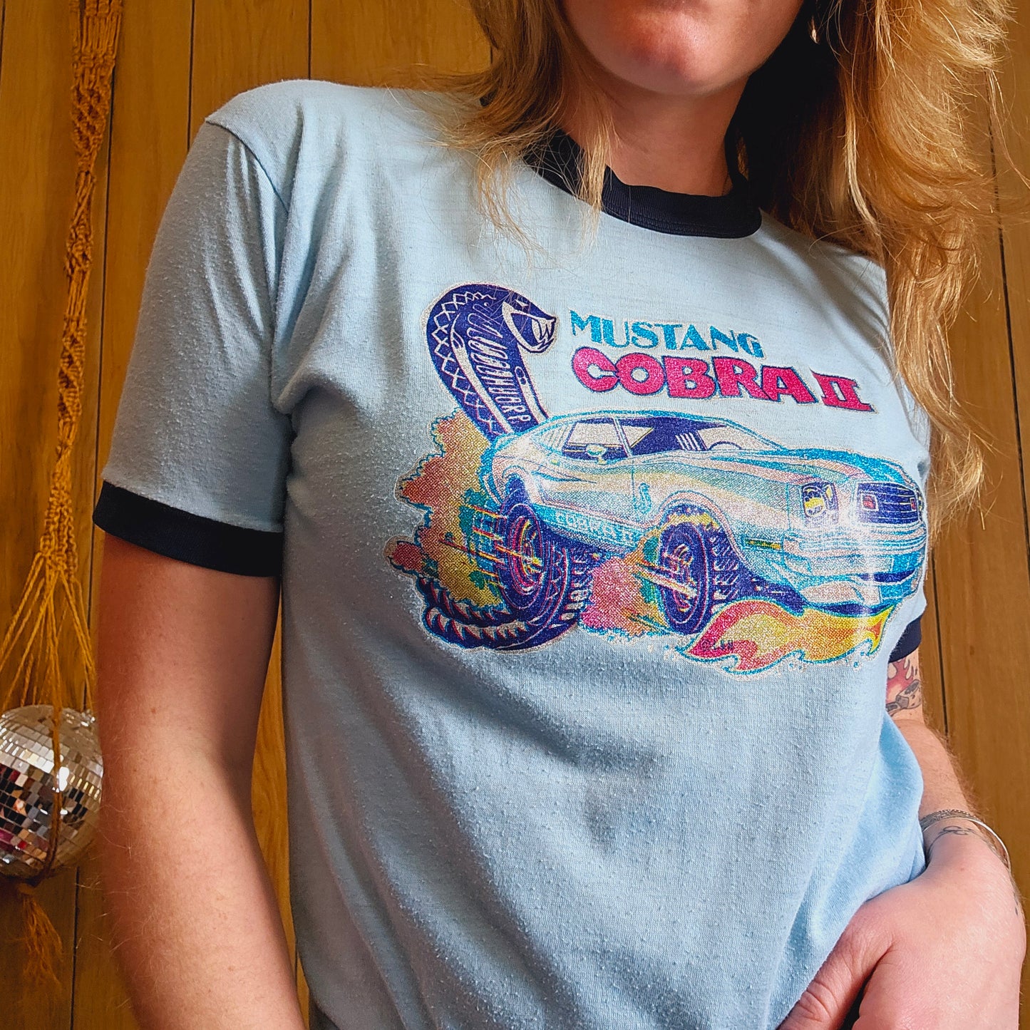 1975 Ford Mustang Cobra II Ringer Tee (M)