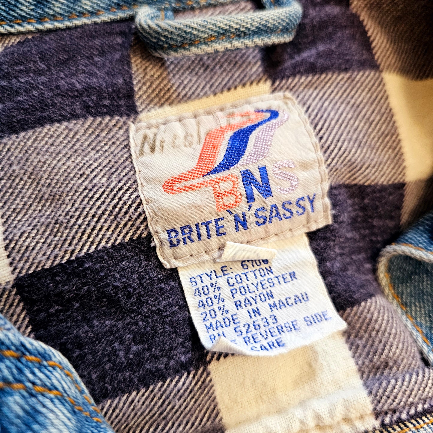 80s Brite N Sassy Jean Jacket (S/M)