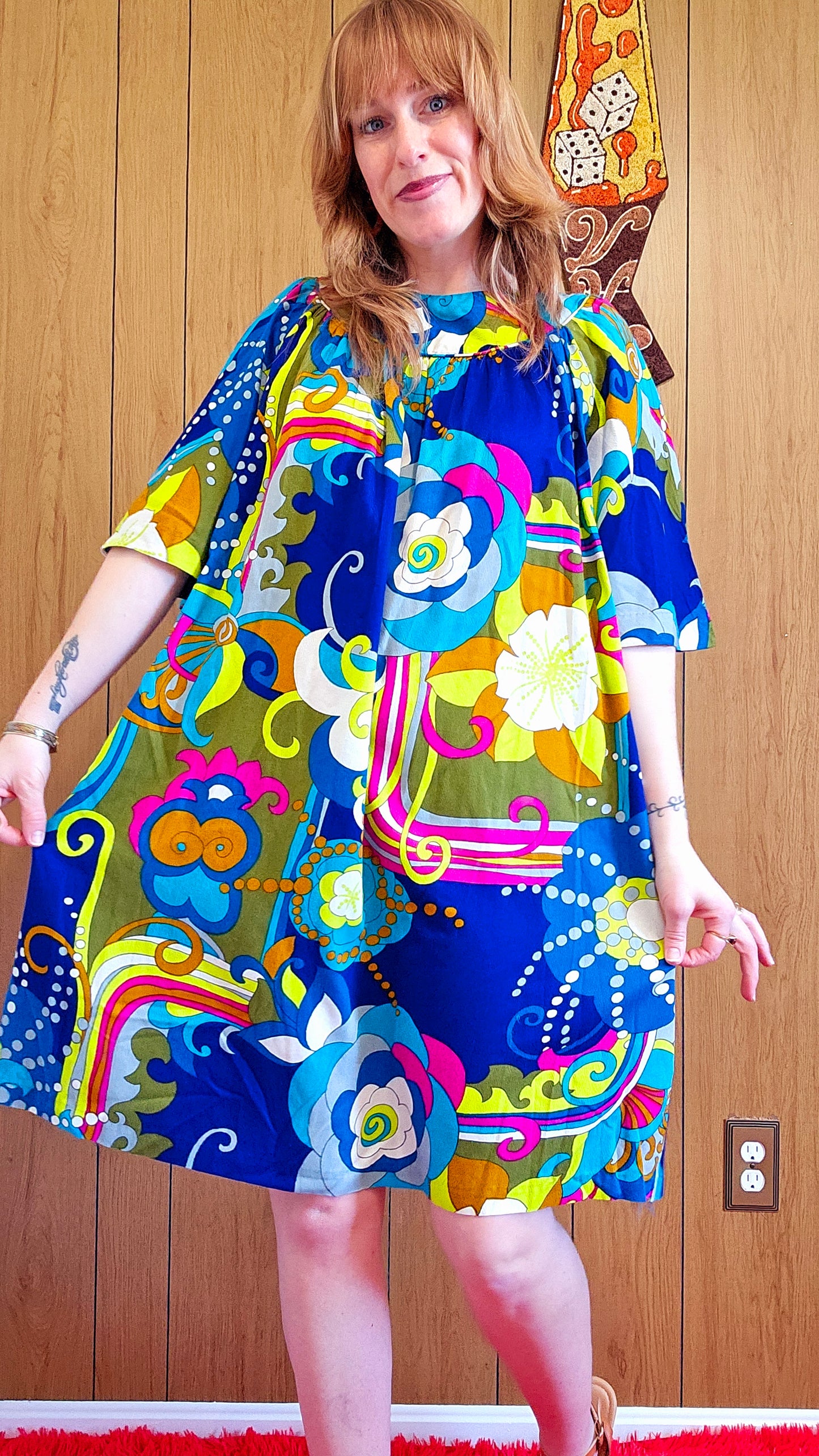 60s Royal Hawaiian Dress (XL)