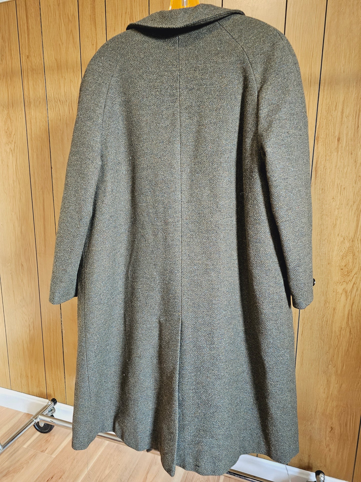 1960s Green Wool Trencher with Golden Yellow Inner (L)