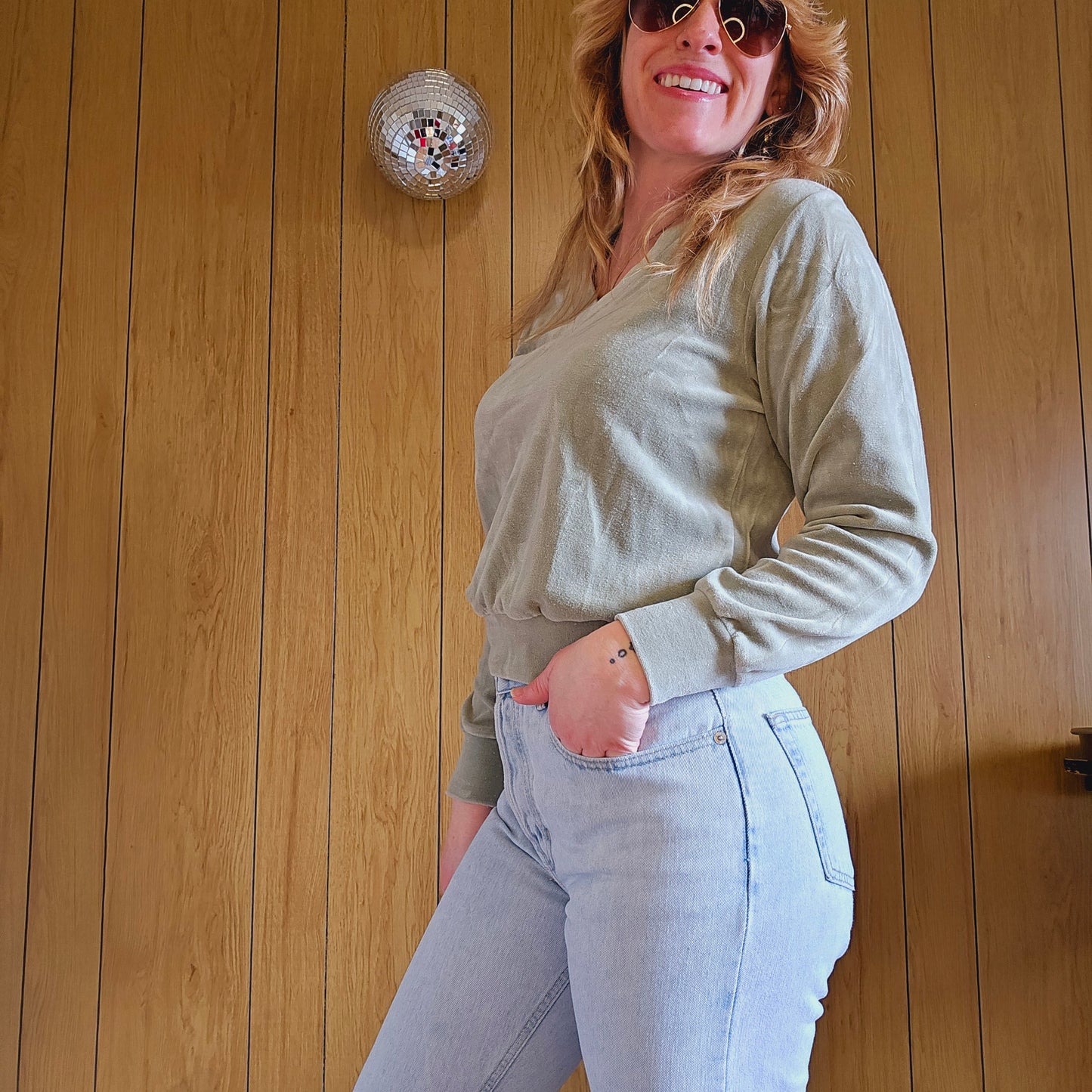 90s/Y2K Velour Top (S)
