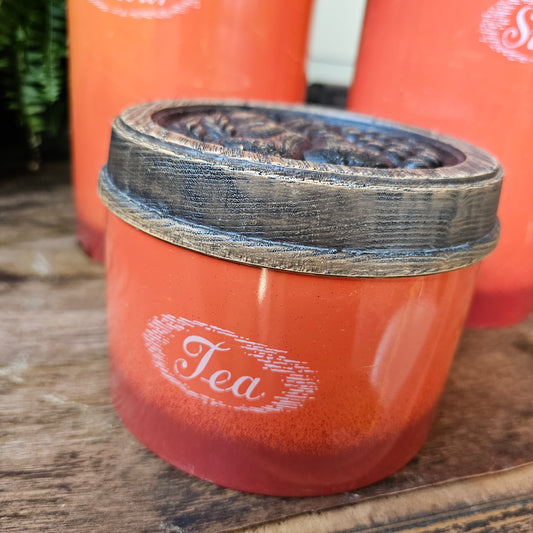 Set of (4) 1970 Woodbury Canisters
