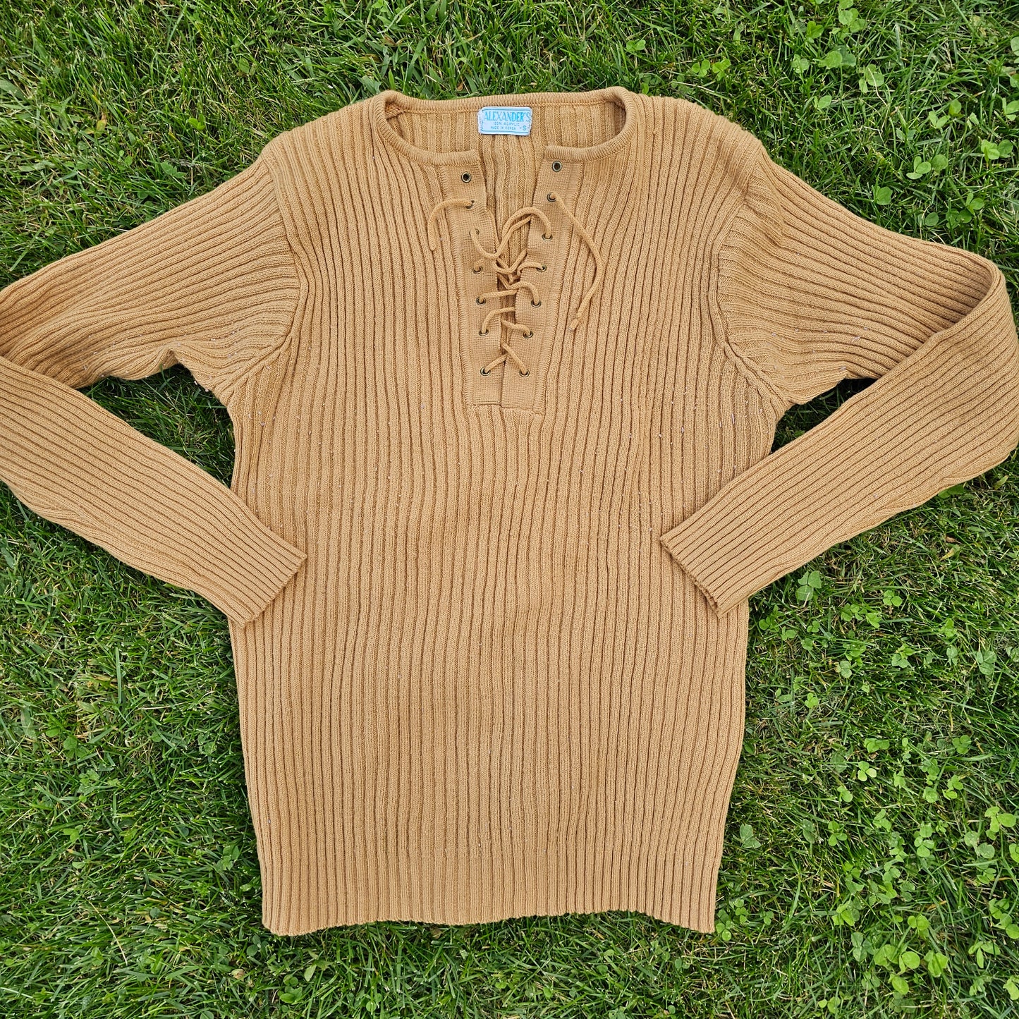 60s/70s Alexander's Lace Up Sweater