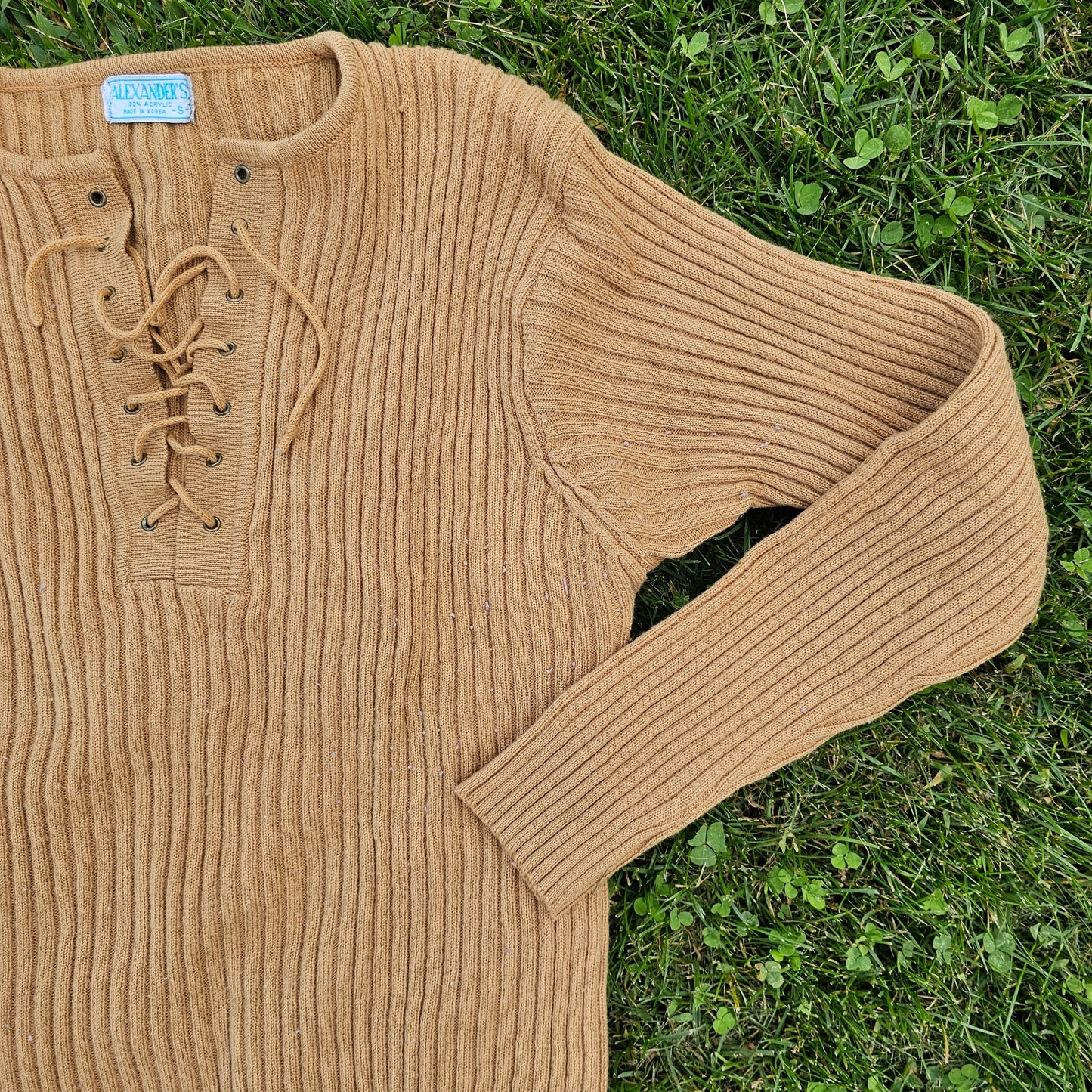 60s/70s Alexander's Lace Up Sweater