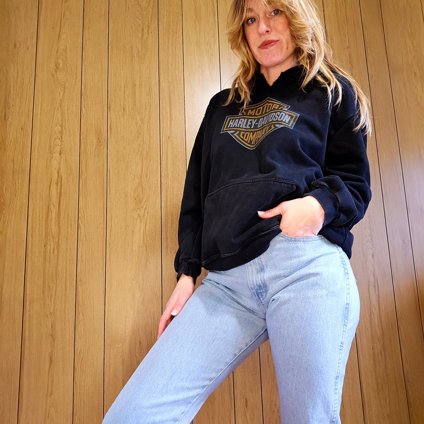 90s Harley Hoodie (L)
